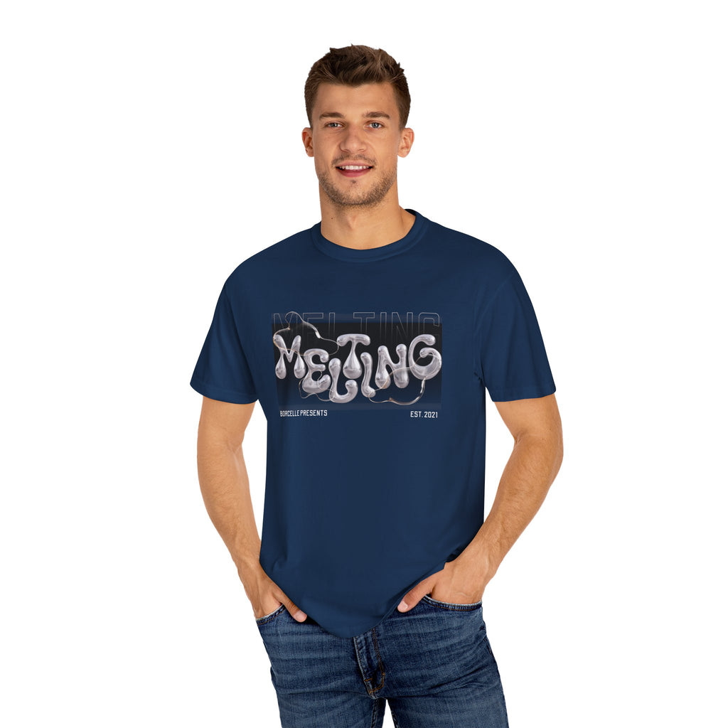 Melting Vibes Unisex Garment-Dyed T-shirt | Cool Graphic Tee for Art Lovers, Trendy Casual Wear, Unique Gift, Summer Style