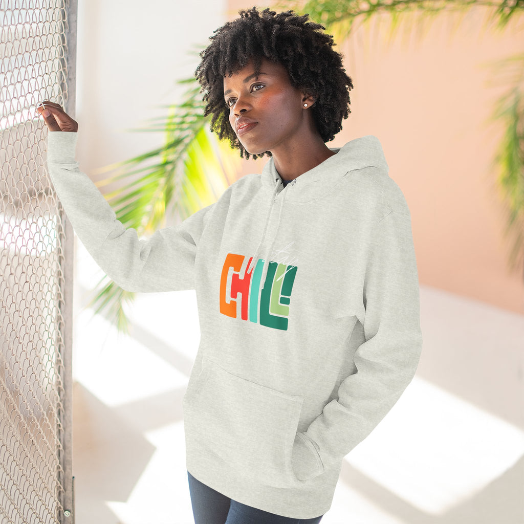 Chill Vibes Three-Panel Fleece Hoodie | Cozy Sweatshirt for Relaxation, Perfect for Gifts, Fashion, and Casual Wear