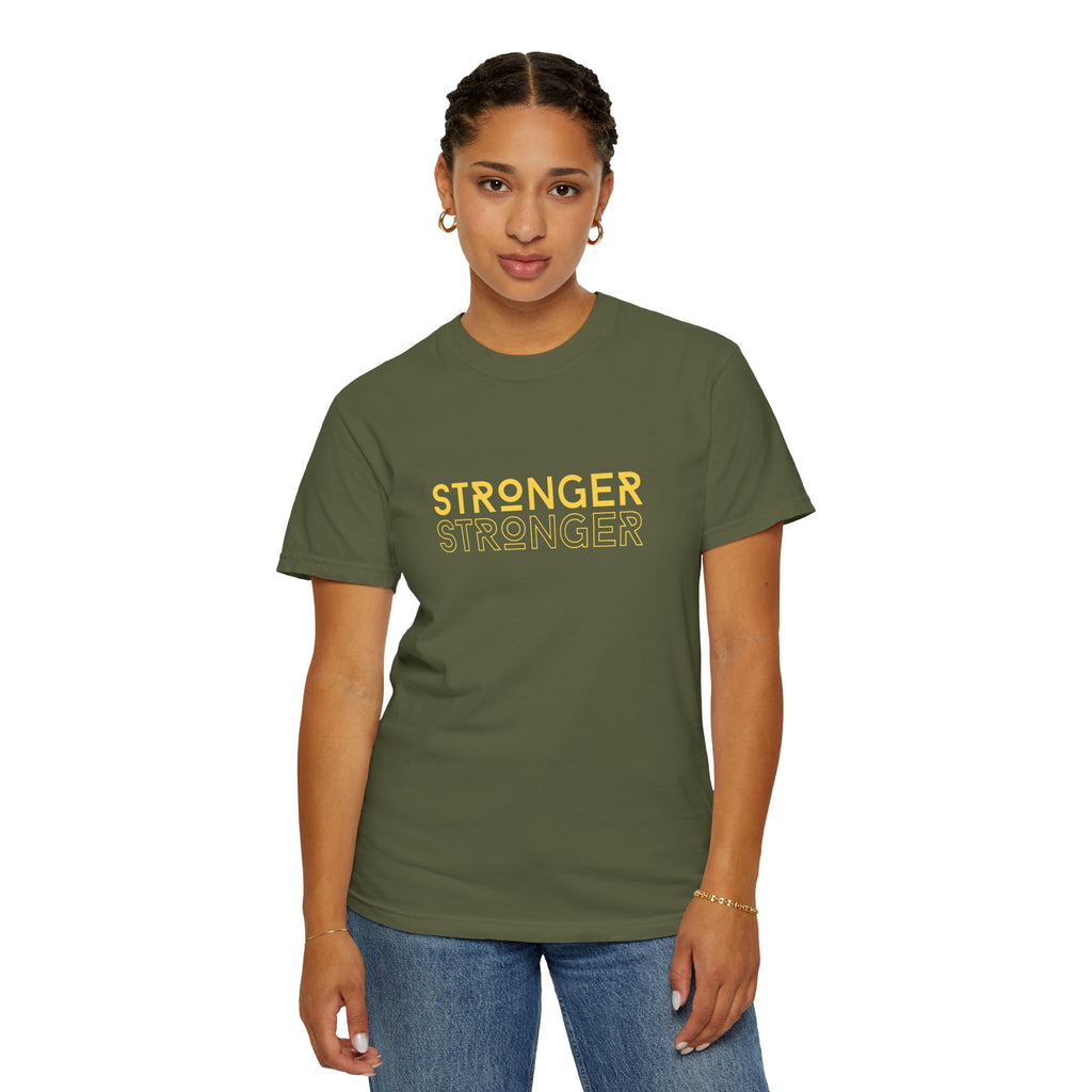 Stronger Unisex Garment-Dyed T-Shirt | Casual Tee, Motivational Shirt, Gift for Fitness Lovers, Summer Style, Everyday Wear
