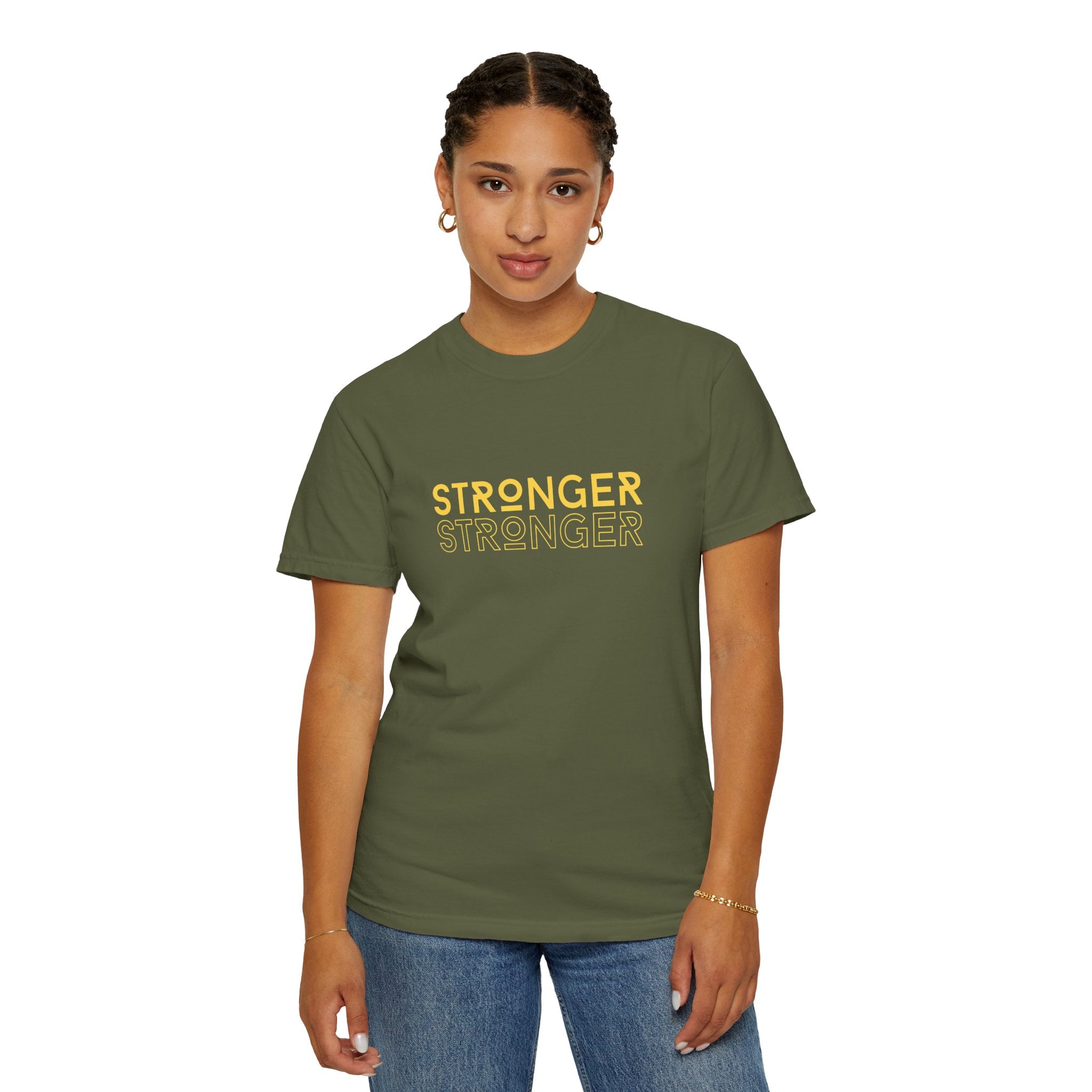 Stronger Unisex Garment-Dyed T-Shirt | Casual Tee, Motivational Shirt, Gift for Fitness Lovers, Summer Style, Everyday Wear