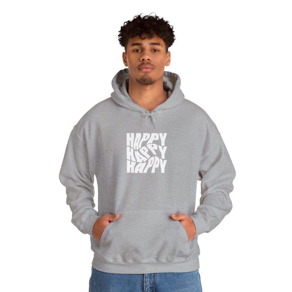 Happy Vibe Unisex Hoodie, Cozy Sweatshirt, Gift for Friends, Casual Wear, Birthday Gift, Everyday Comfort