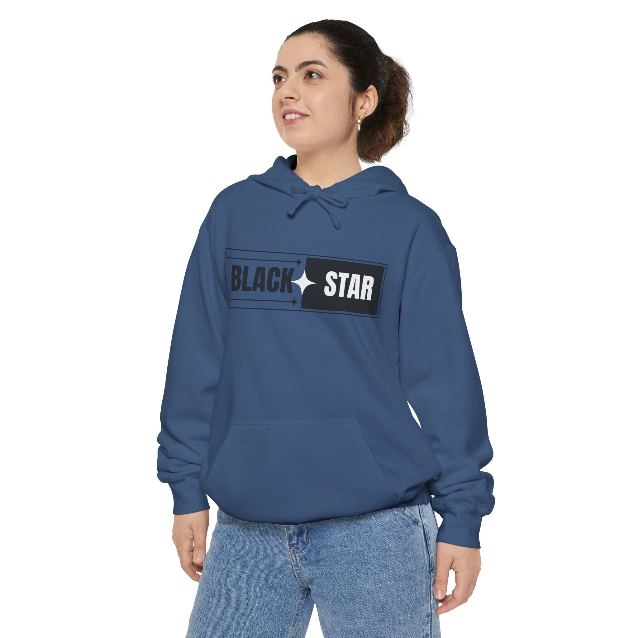 Unisex Garment-Dyed Hoodie with 'BLACK STAR' Design, Cozy Casual Sweatshirt, Everyday Hoodie, Perfect Gift for Birthdays, Relaxed [...]