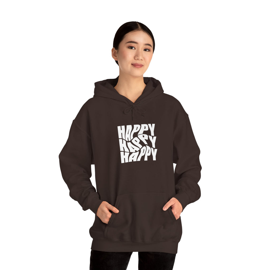 Happy Vibe Unisex Hoodie, Cozy Sweatshirt, Gift for Friends, Casual Wear, Birthday Gift, Everyday Comfort