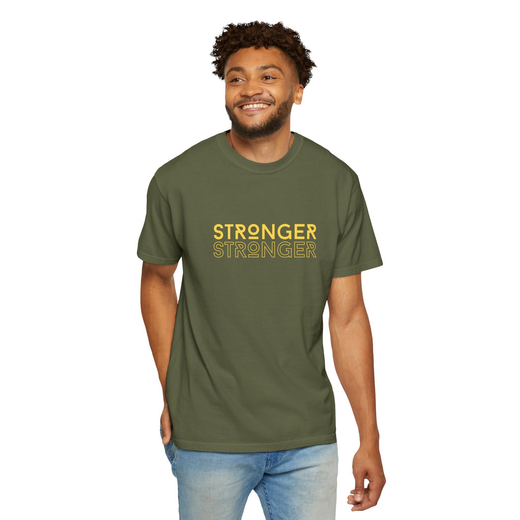 Stronger Unisex Garment-Dyed T-Shirt | Casual Tee, Motivational Shirt, Gift for Fitness Lovers, Summer Style, Everyday Wear