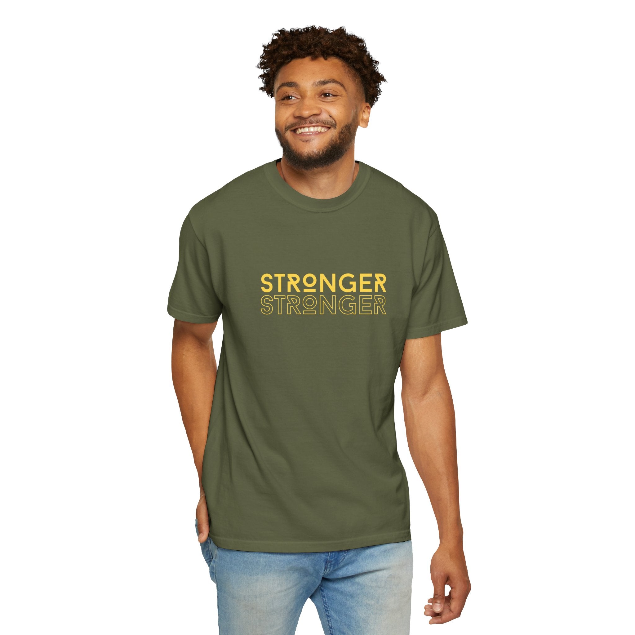 Stronger Unisex Garment-Dyed T-Shirt | Casual Tee, Motivational Shirt, Gift for Fitness Lovers, Summer Style, Everyday Wear
