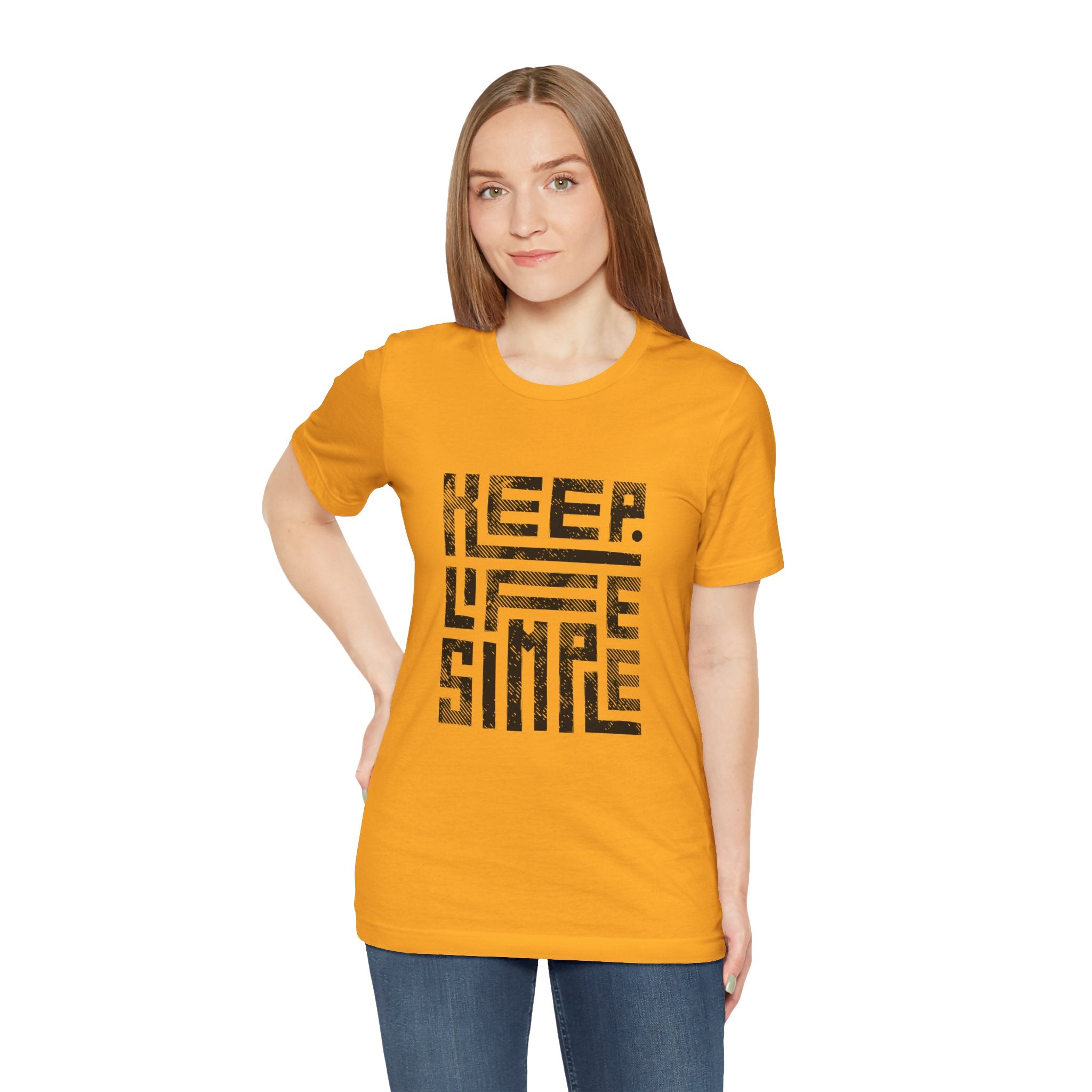Keep Life Simple Tee | Unisex Jersey Shirt for Minimalists, Casual Wear, Everyday Fashion, Relaxed Style, Gift Idea