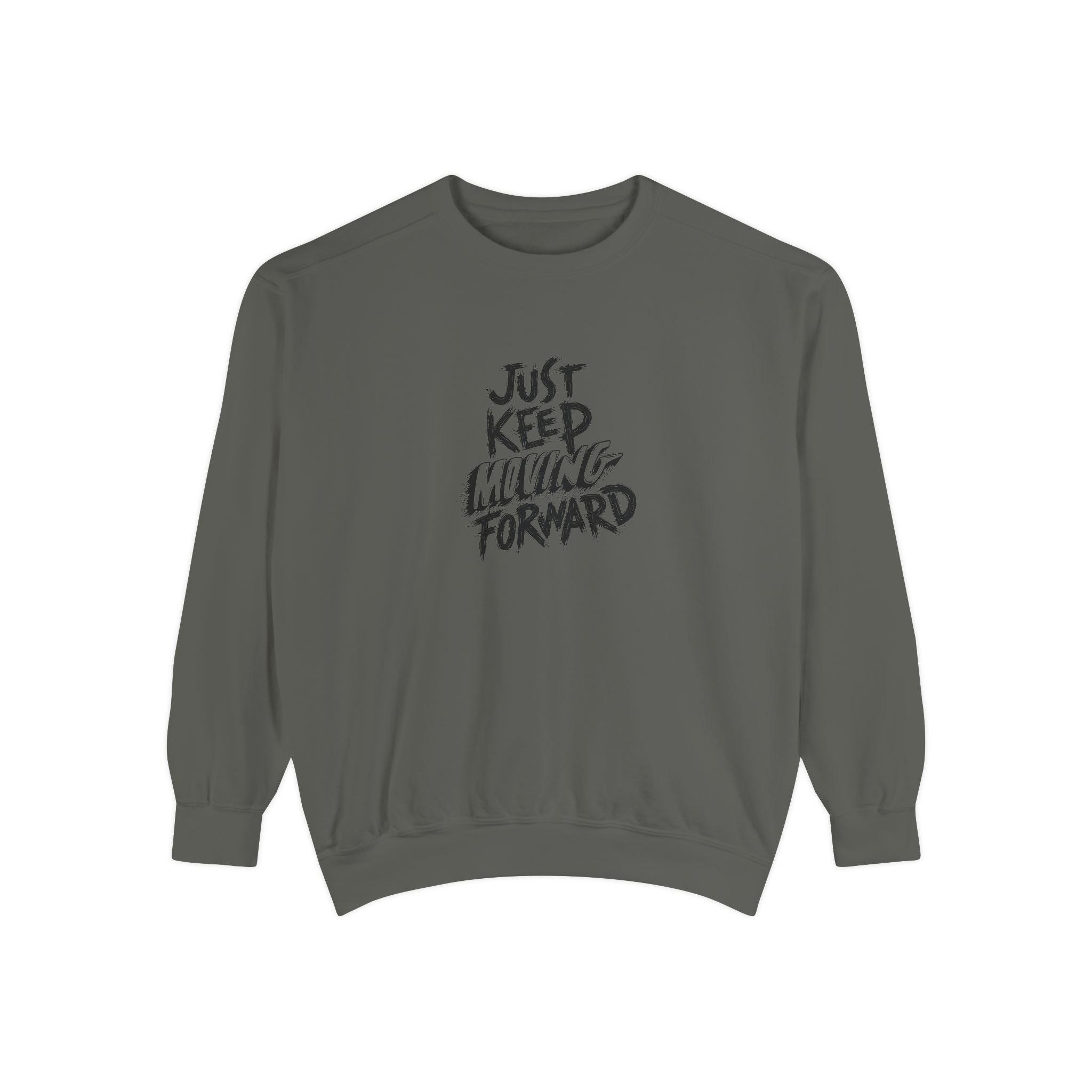 Motivational Sweatshirt - Just Keep Moving Forward, Unisex Garment-Dyed Crewneck, Cozy Gift, Inspirational Apparel, Perfect for Every [...]