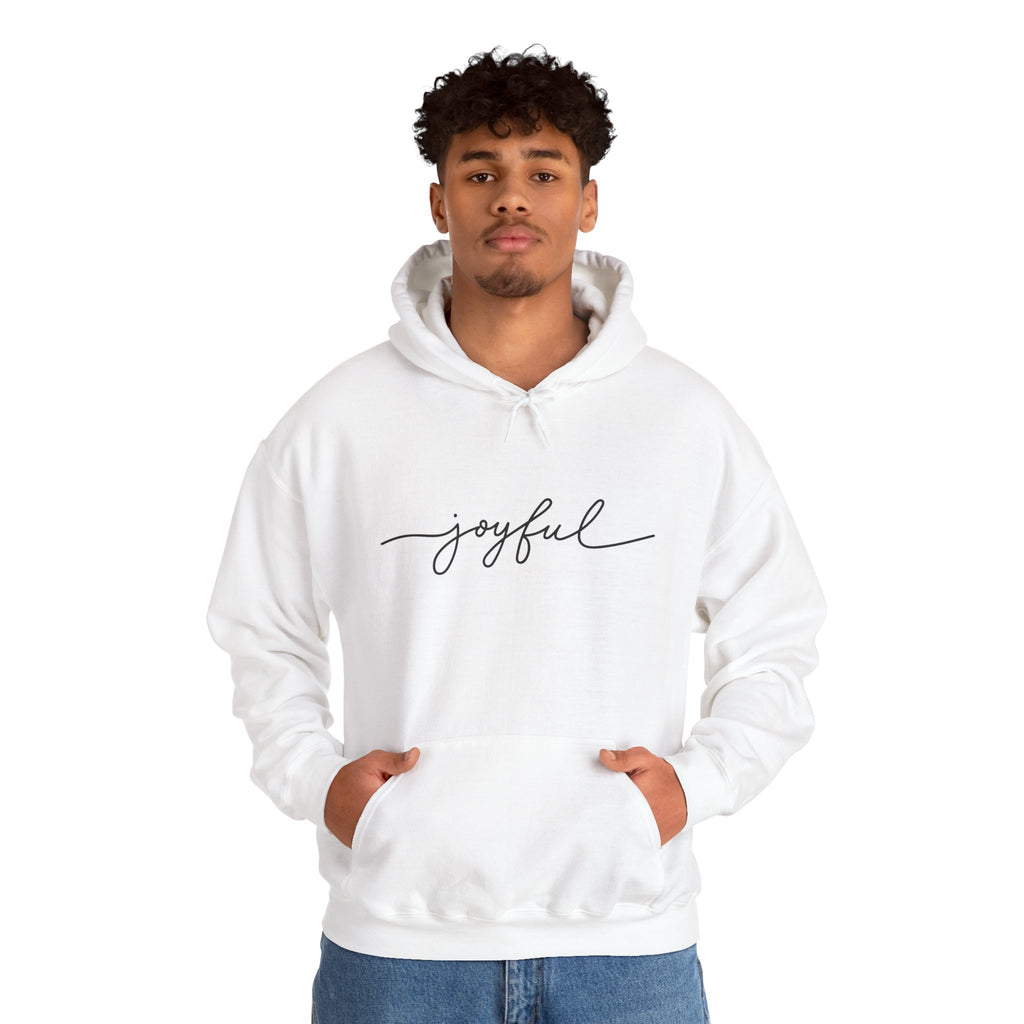 Joyful Hoodie for Comfort and Cheer, Unisex Sweatshirt for Gifts, Everyday Wear, Cozy Handmade Apparel, Celebration Outfit, Relaxed Style