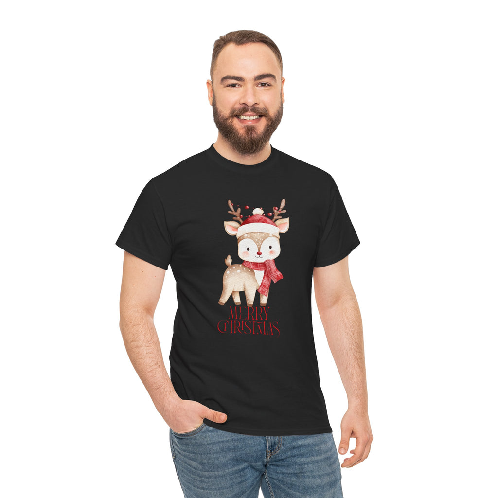Kids' Cute Reindeer Christmas Tee – Merry Christmas Woodland Holiday Shirt