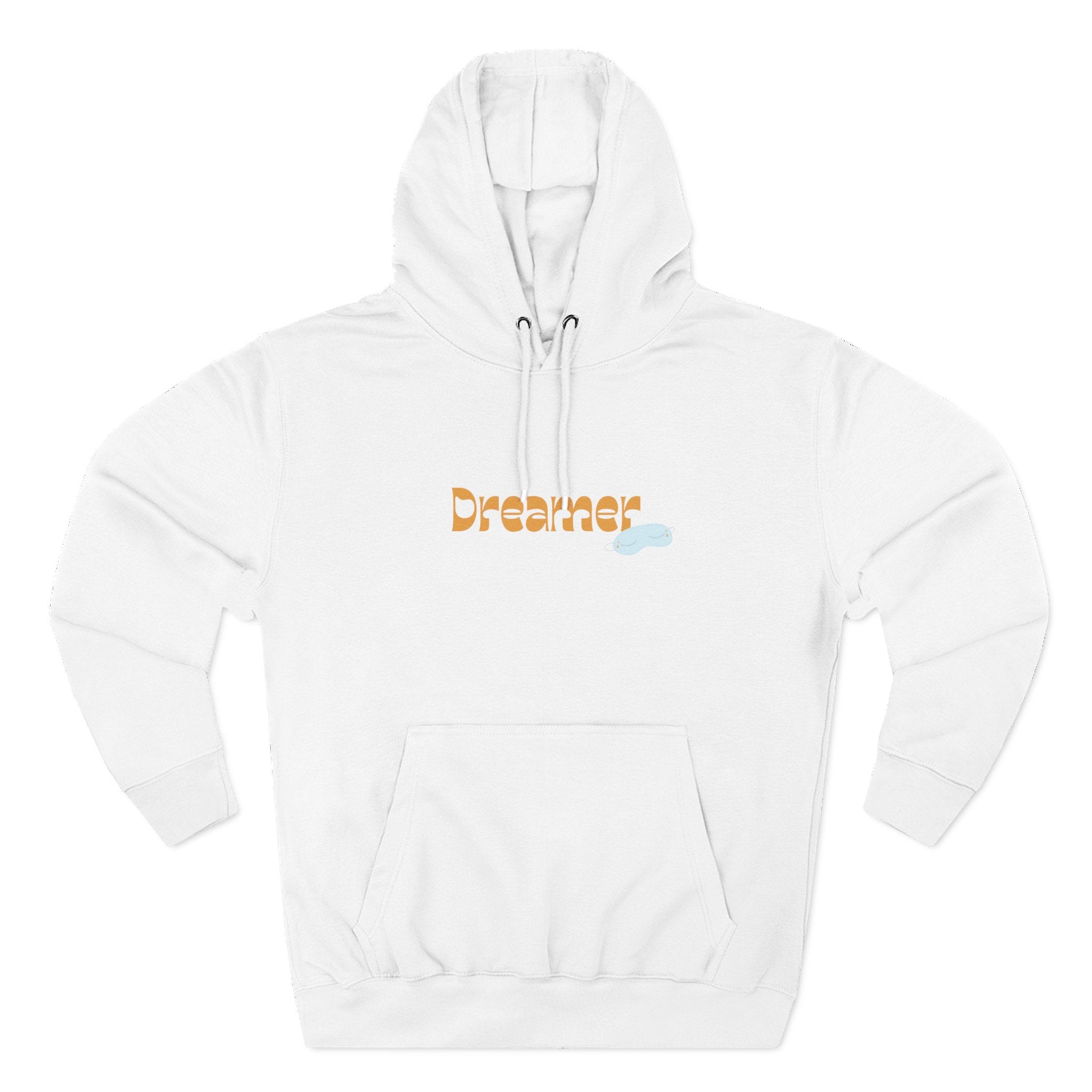 Dreamer Three-Panel Fleece Hoodie | Cozy Sweatshirt, Gift for Dreamers, Casual Wear, Inspirational Apparel, Everyday Comfort