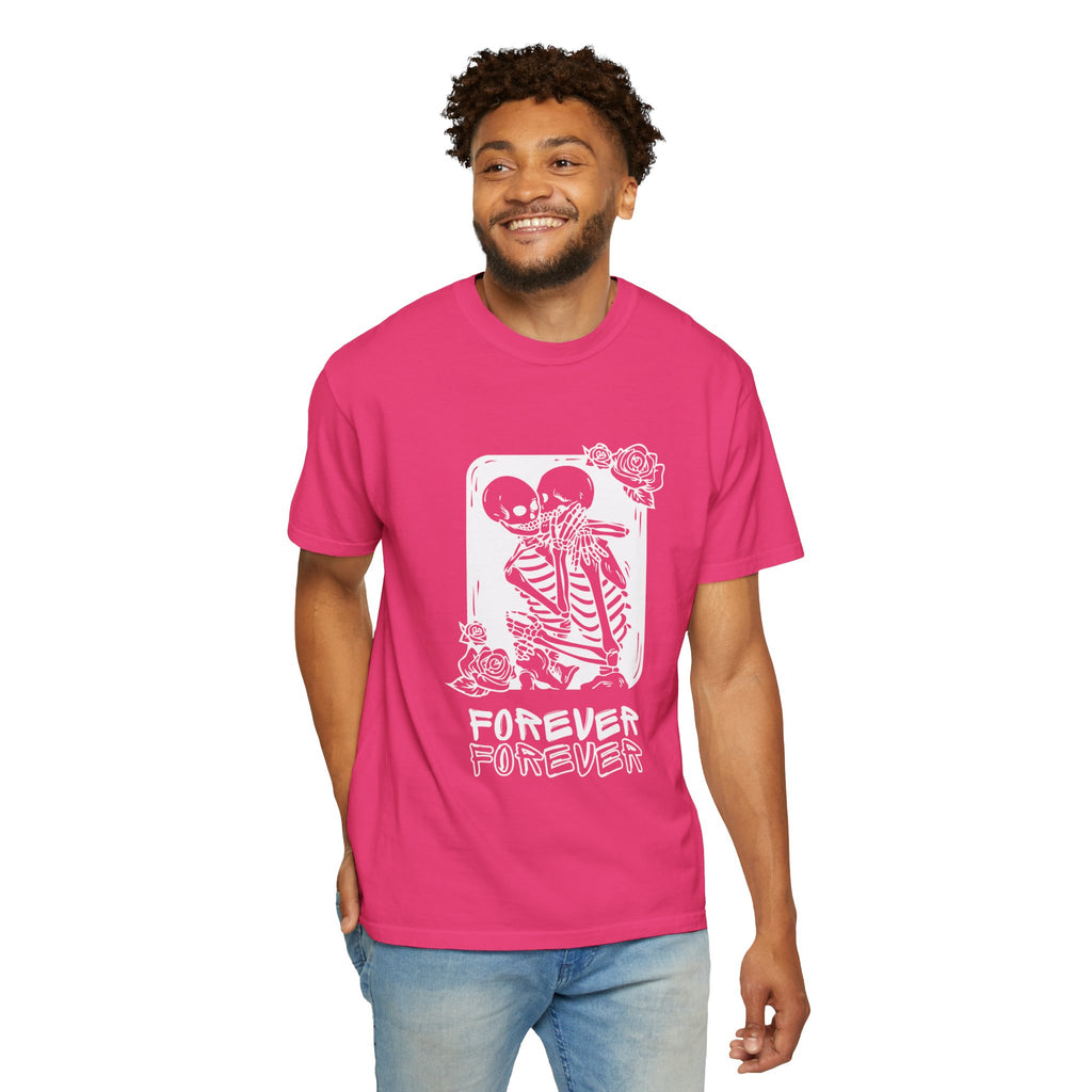 Forever Friends Skeleton T-shirt, Casual Unisex Tee, Halloween Style, Comfortable Wear, Gift for Friends