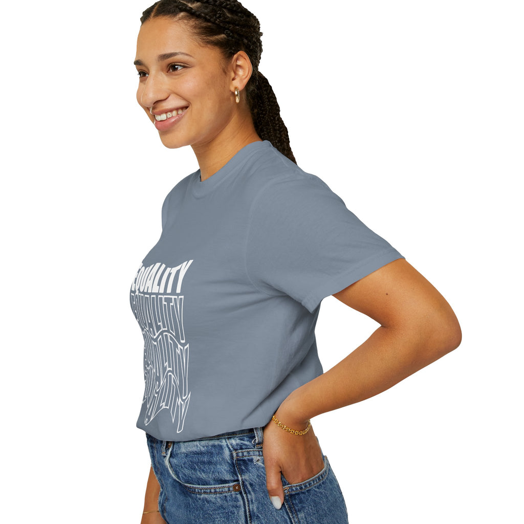 Equality Unisex Garment-Dyed T-shirt | Bold Statement Tee, LGBTQ+ Pride Apparel, Casual Wear, Gift for Activists, Equality Awareness