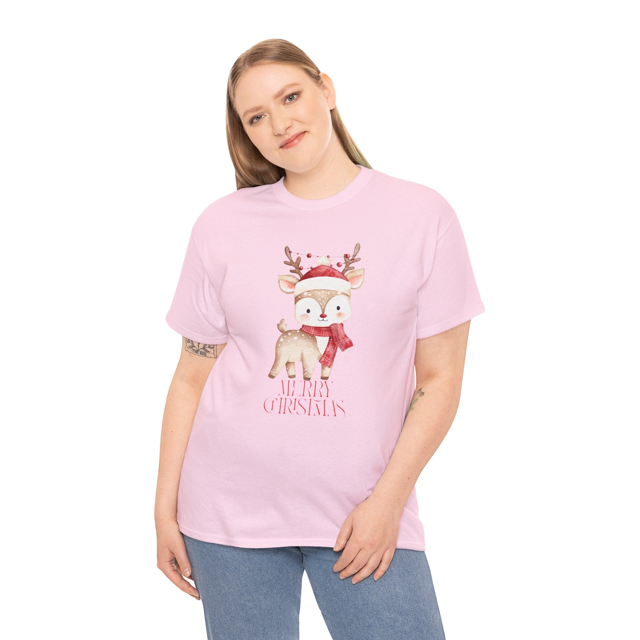 Kids' Cute Reindeer Christmas Tee – Merry Christmas Woodland Holiday Shirt