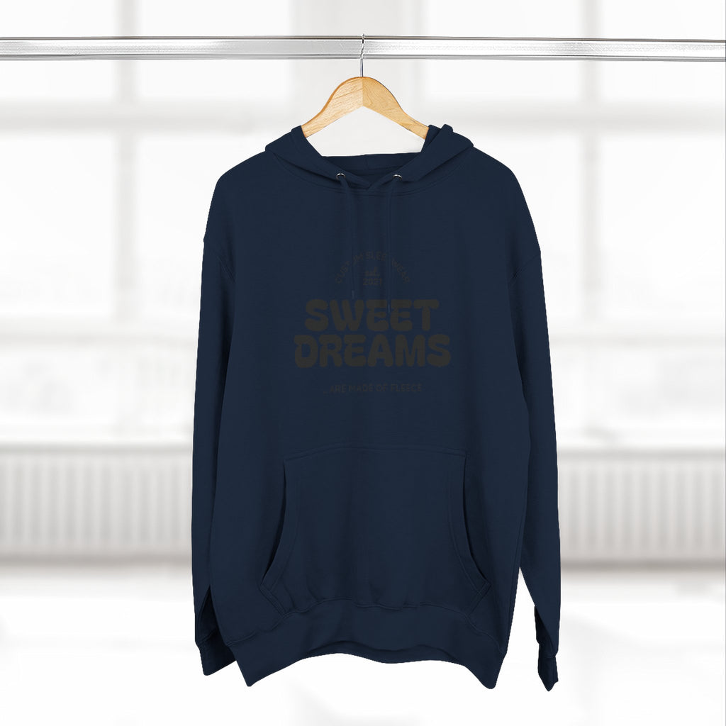 Cozy Sweet Dreams Hoodie, Fleece Pullover for Relaxation, Gift for Dreamers, Perfect for Sleepovers, Casual Wear