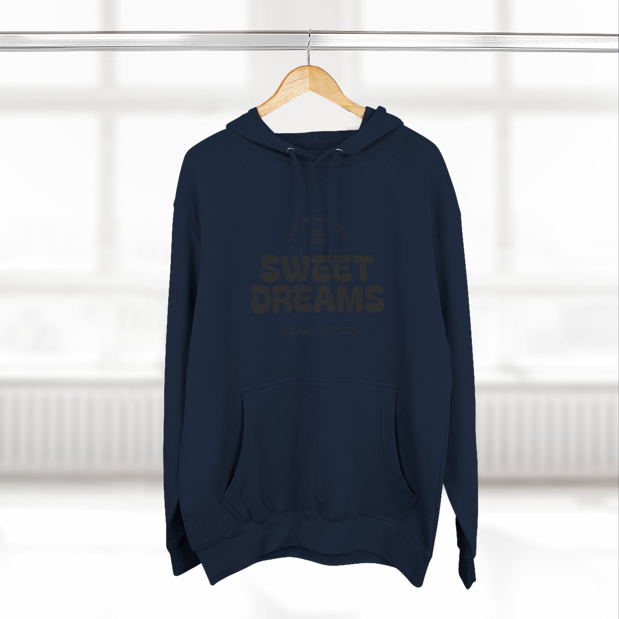 Cozy Sweet Dreams Hoodie, Fleece Pullover for Relaxation, Gift for Dreamers, Perfect for Sleepovers, Casual Wear