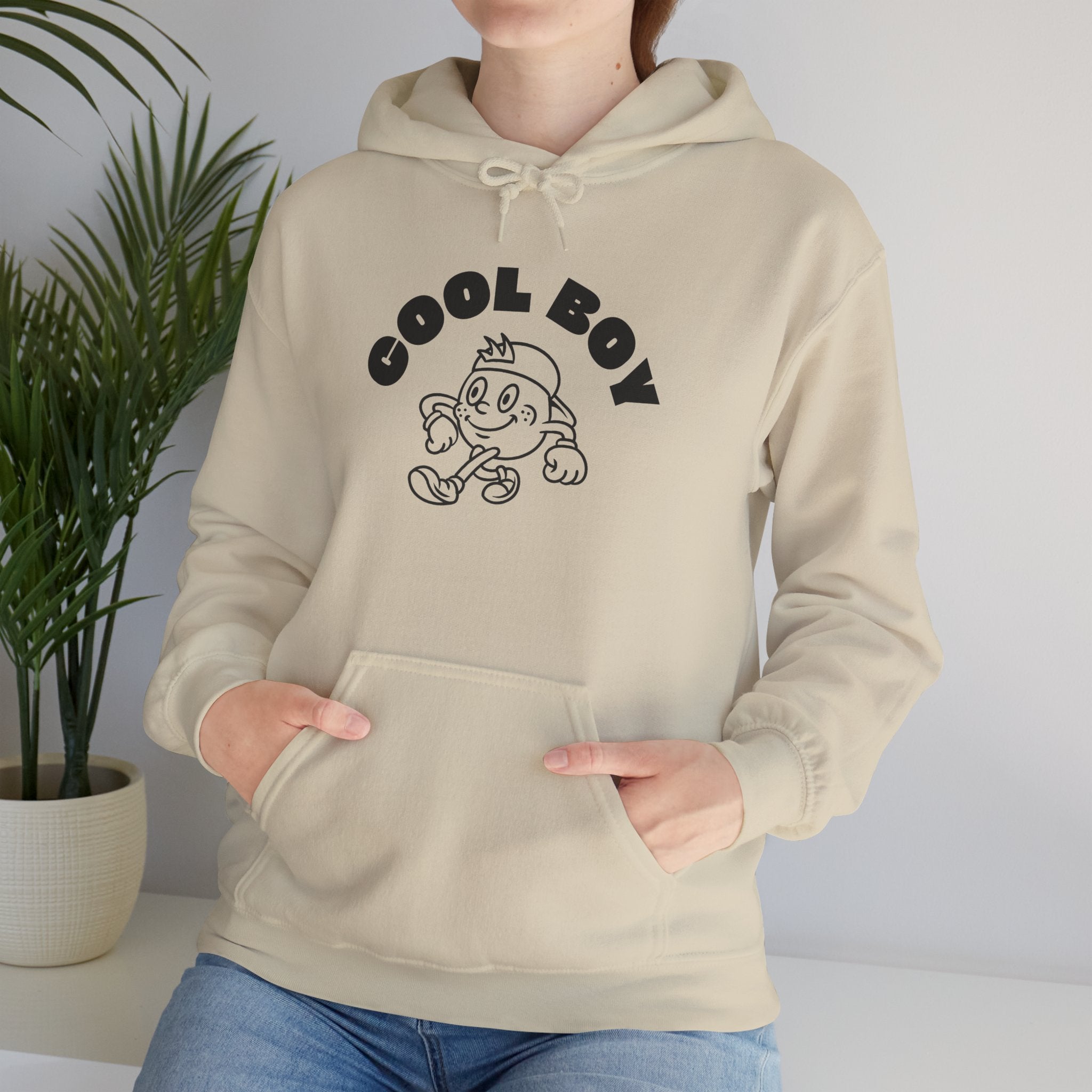 Cool Boy Unisex Hooded Sweatshirt, Casualwear for Teens, Gift for Him, Cozy Layering, Streetwear Style, Everyday Comfort