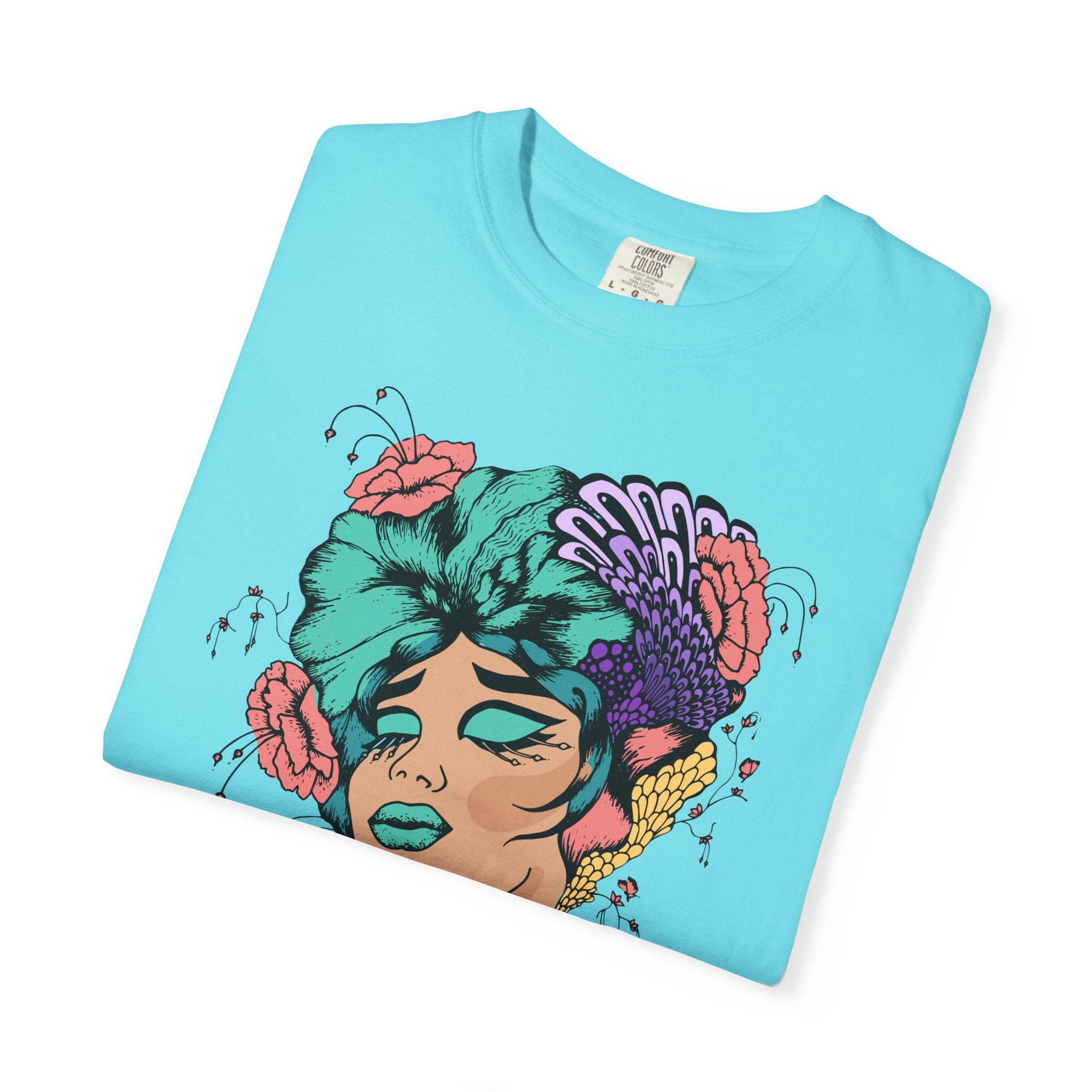 Floral Fantasy T-Shirt | Artistic Graphic Tee for Nature Lovers, Unique Gift, Casual Wear, Eco-Friendly Fashion