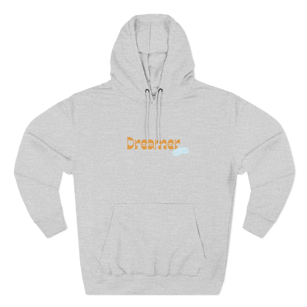 Dreamer Three-Panel Fleece Hoodie | Cozy Sweatshirt, Gift for Dreamers, Casual Wear, Inspirational Apparel, Everyday Comfort