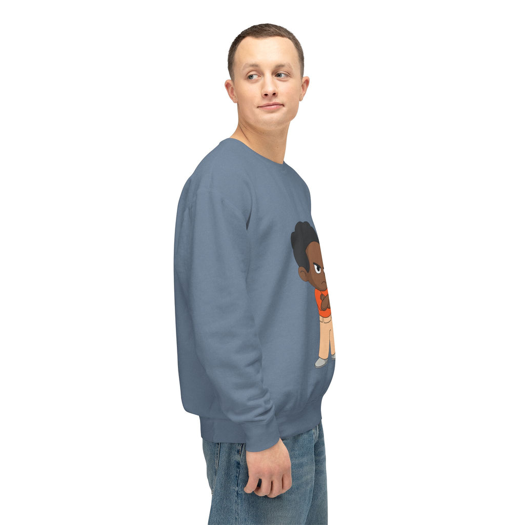 Playful Cartoon Crewneck Sweatshirt | Funny Lightweight Sweatshirt for Kids & Teens, Birthday Gift, Casualwear, Seasonal Comfort