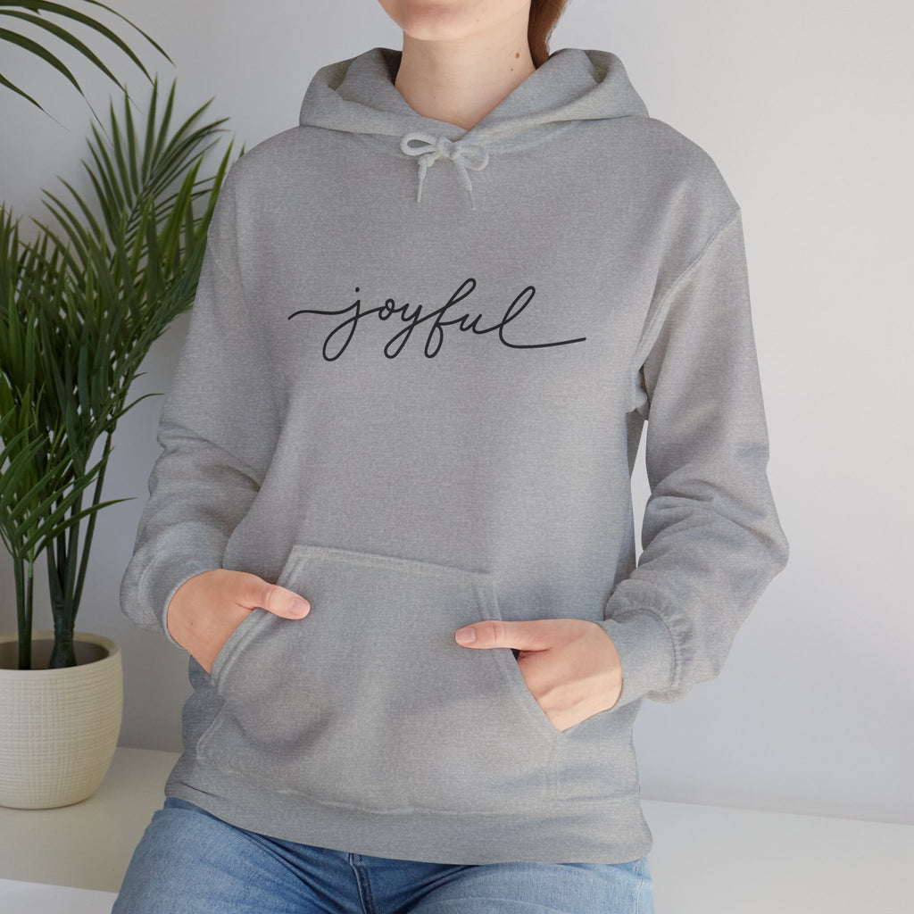 Joyful Hoodie for Comfort and Cheer, Unisex Sweatshirt for Gifts, Everyday Wear, Cozy Handmade Apparel, Celebration Outfit, Relaxed Style