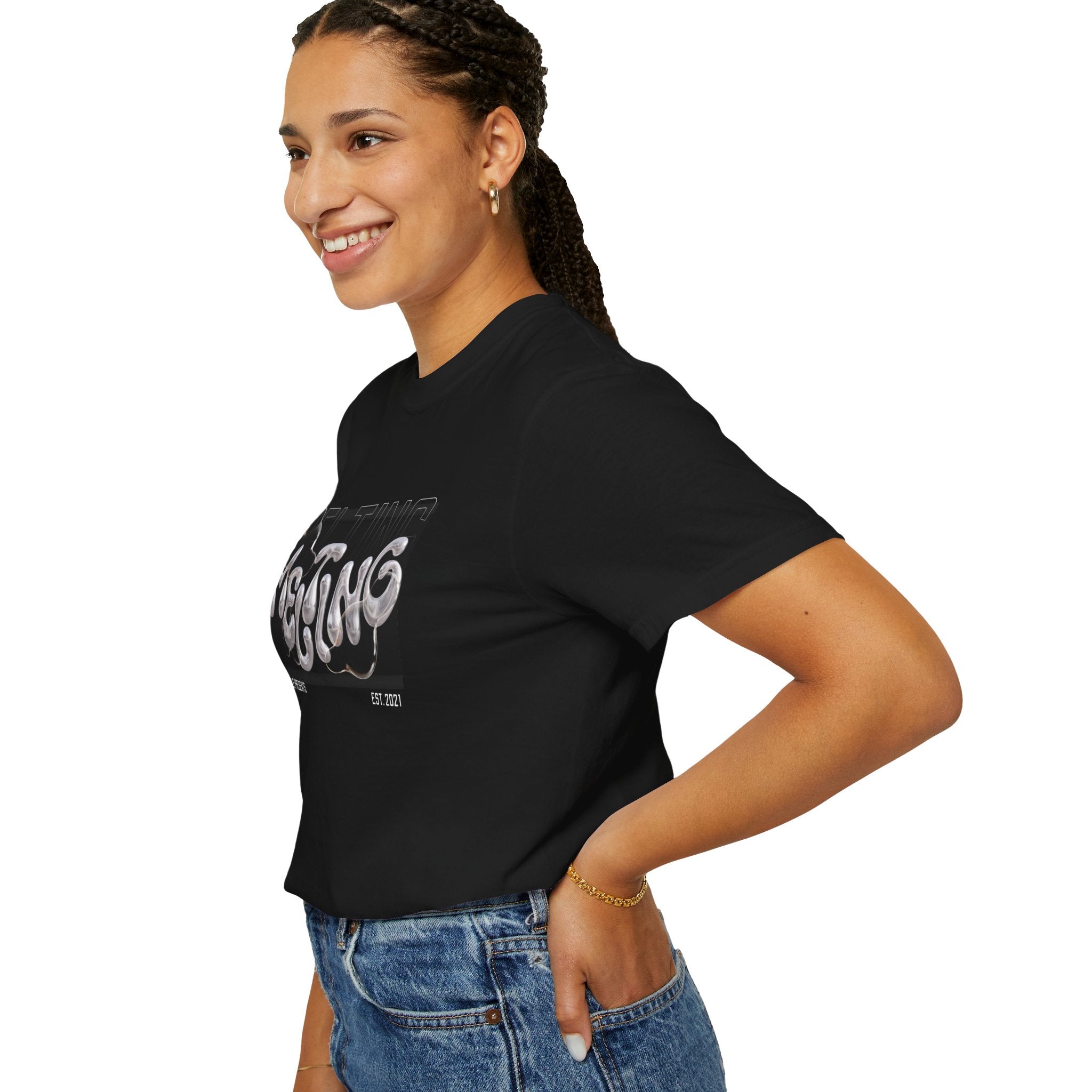 Melting Vibes Unisex Garment-Dyed T-shirt | Cool Graphic Tee for Art Lovers, Trendy Casual Wear, Unique Gift, Summer Style