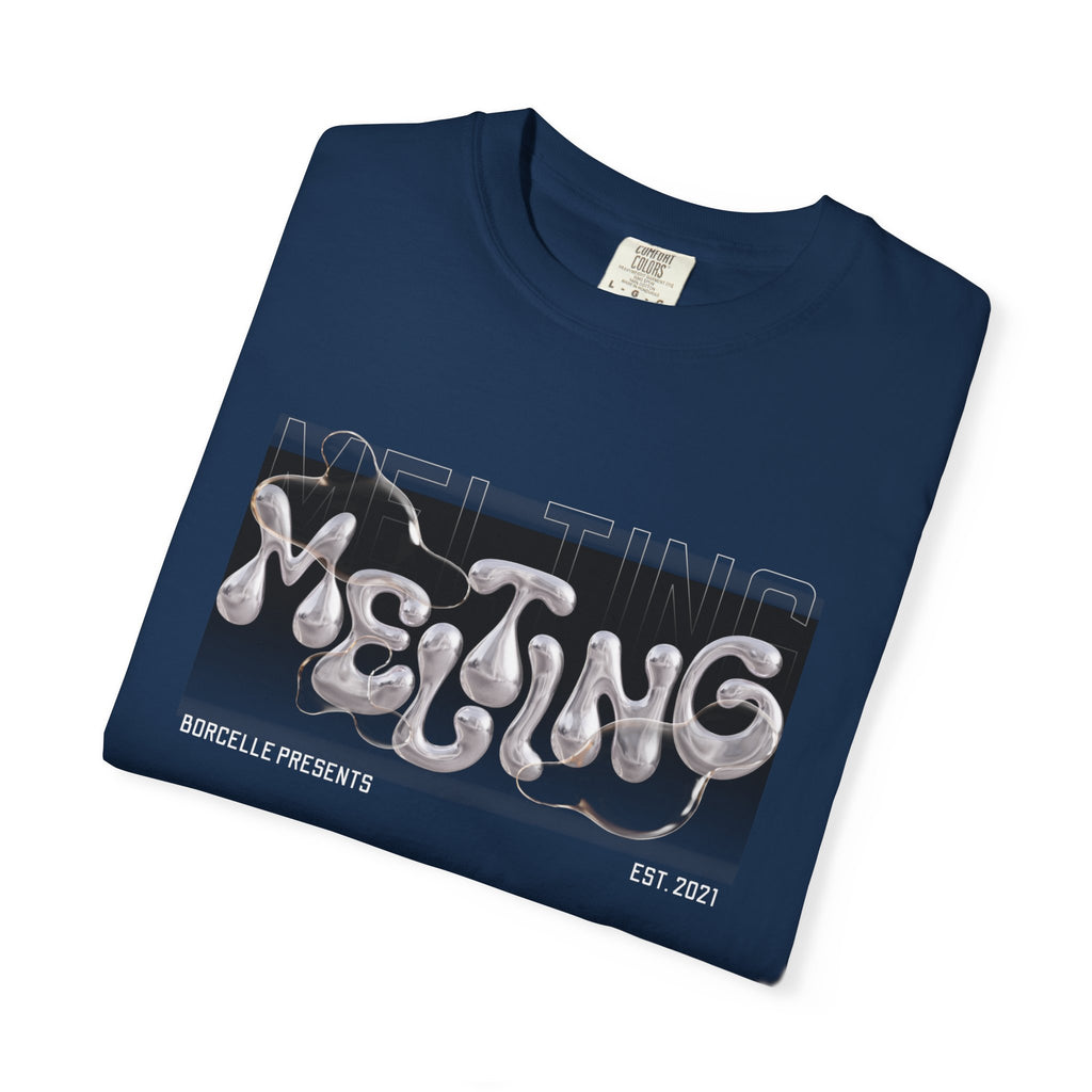 Melting Vibes Unisex Garment-Dyed T-shirt | Cool Graphic Tee for Art Lovers, Trendy Casual Wear, Unique Gift, Summer Style