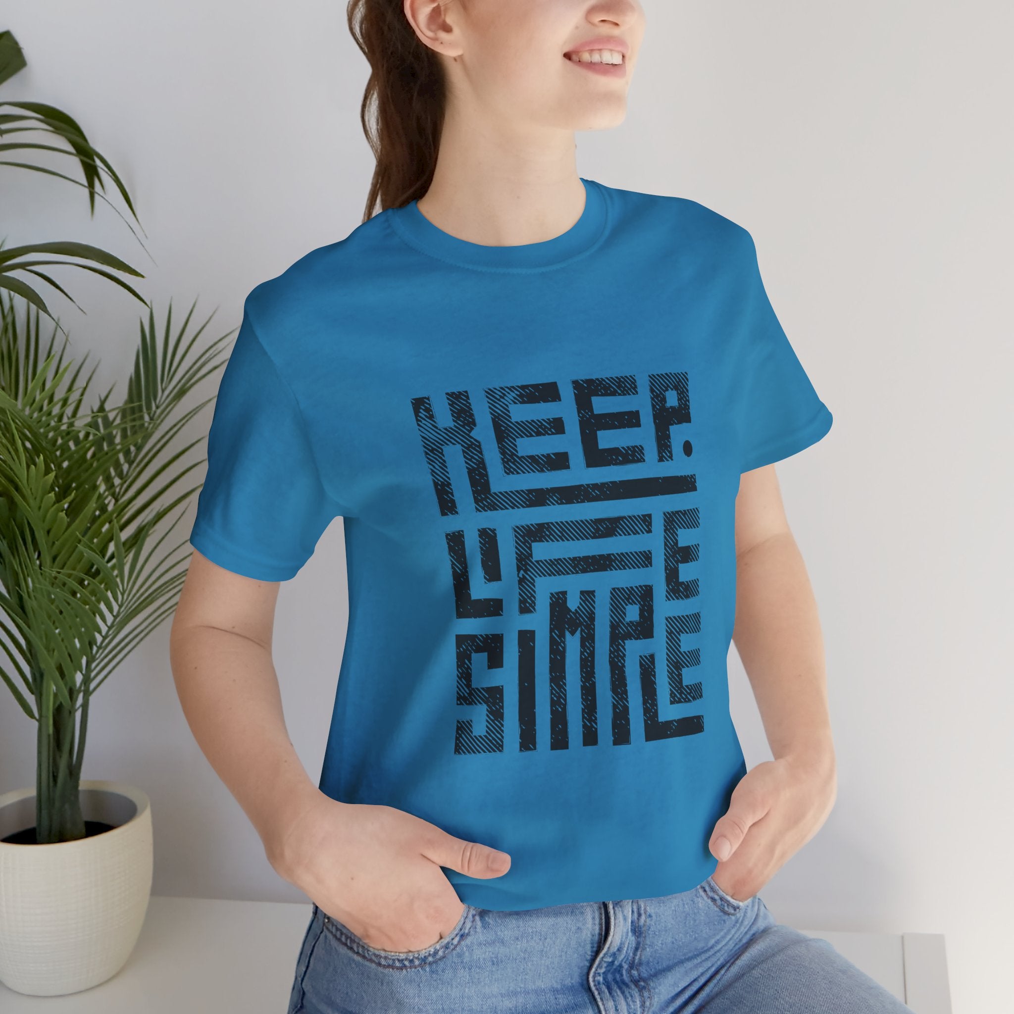 Keep Life Simple Tee | Unisex Jersey Shirt for Minimalists, Casual Wear, Everyday Fashion, Relaxed Style, Gift Idea