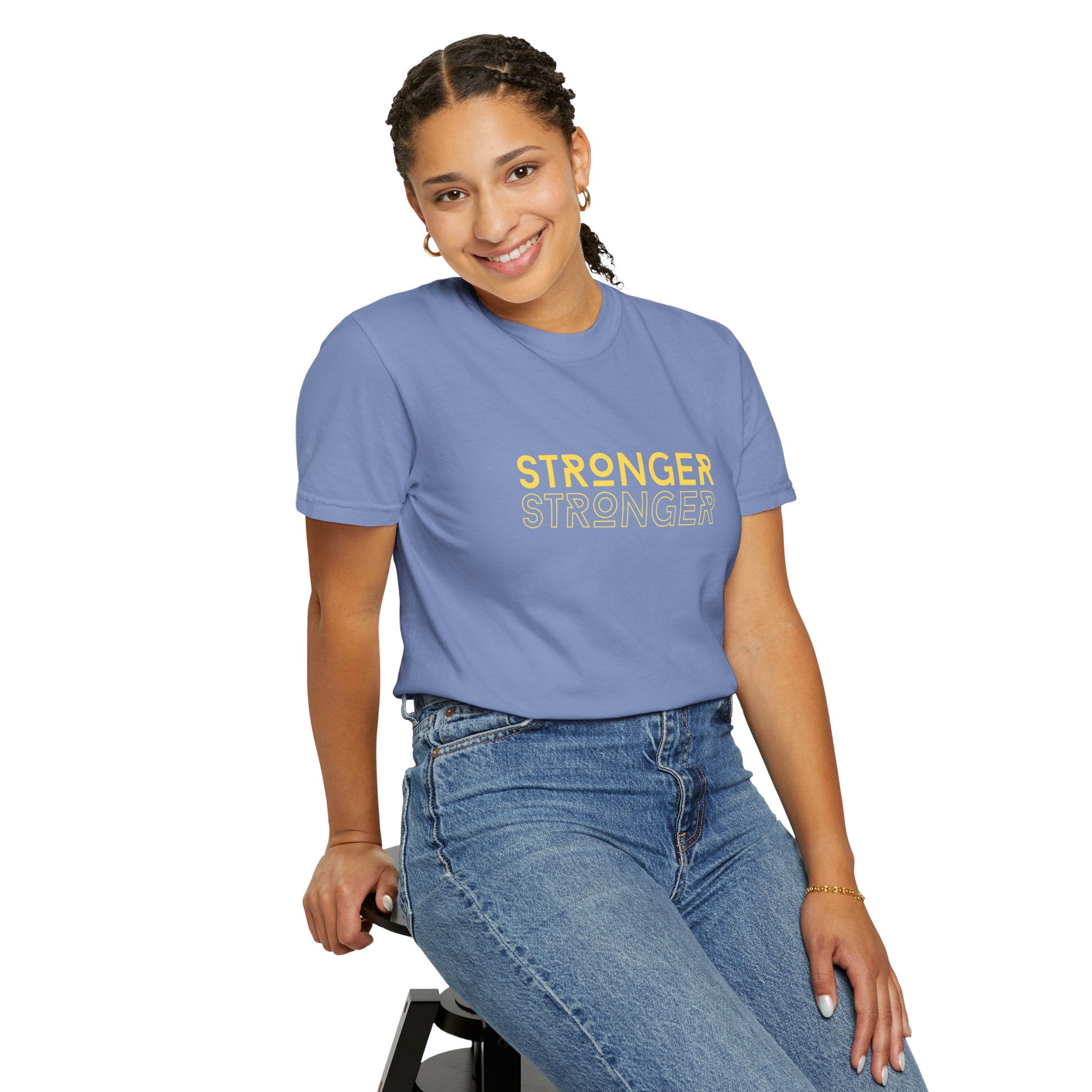 Stronger Unisex Garment-Dyed T-Shirt | Casual Tee, Motivational Shirt, Gift for Fitness Lovers, Summer Style, Everyday Wear