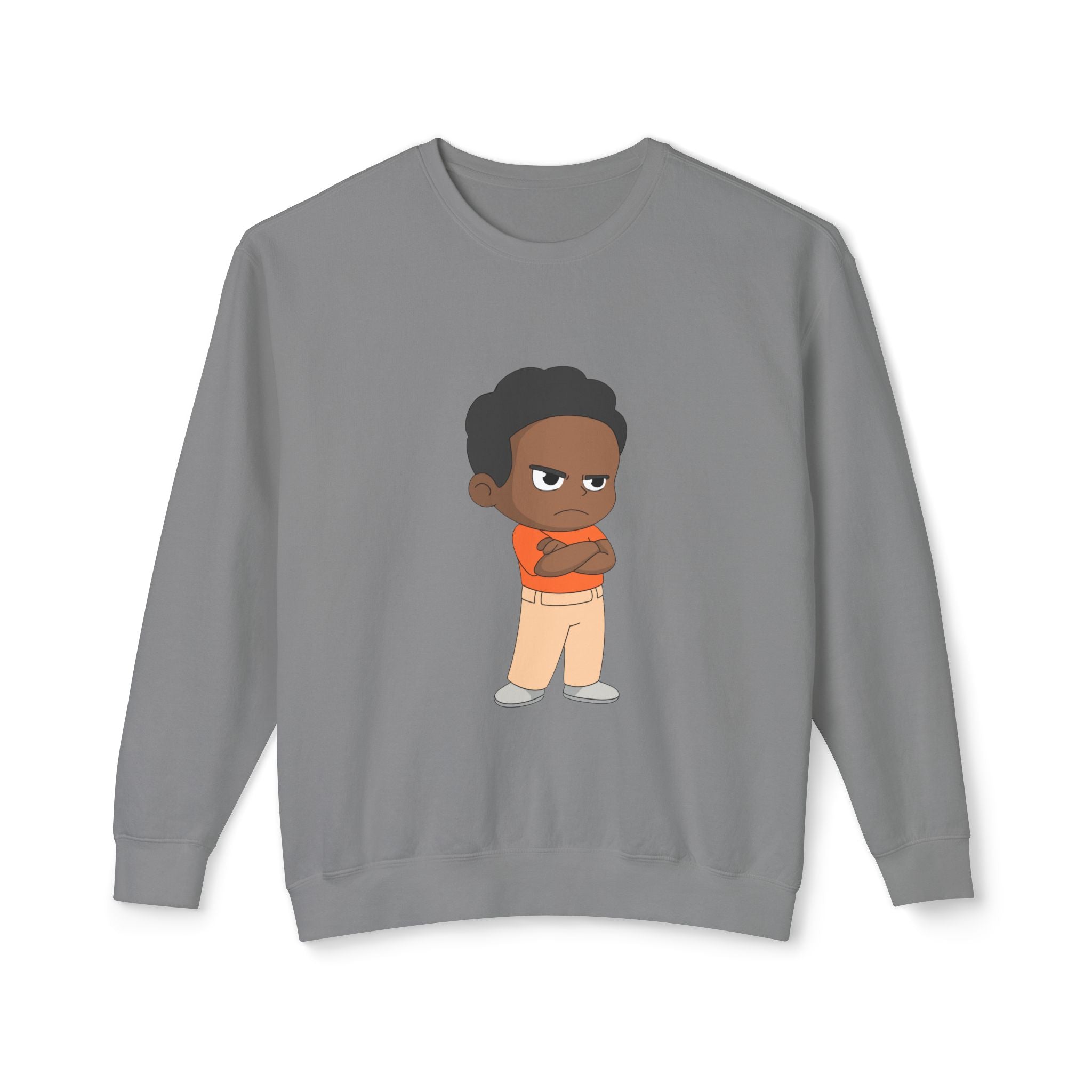 Playful Cartoon Crewneck Sweatshirt | Funny Lightweight Sweatshirt for Kids & Teens, Birthday Gift, Casualwear, Seasonal Comfort