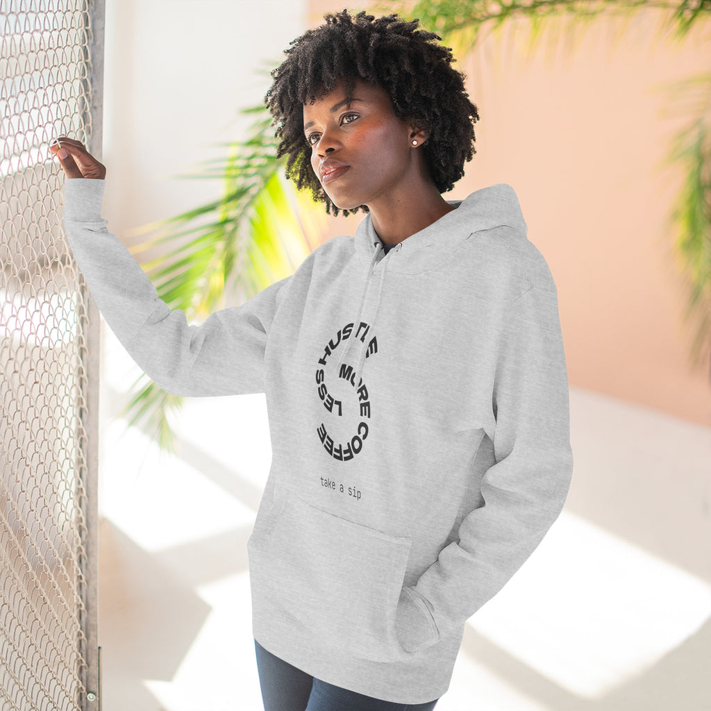 Cozy Coffee Lover's Hoodie, Fleece Sweatshirt, Relaxed Casual Wear, Gift for Coffee Enthusiasts, Perfect for Winter