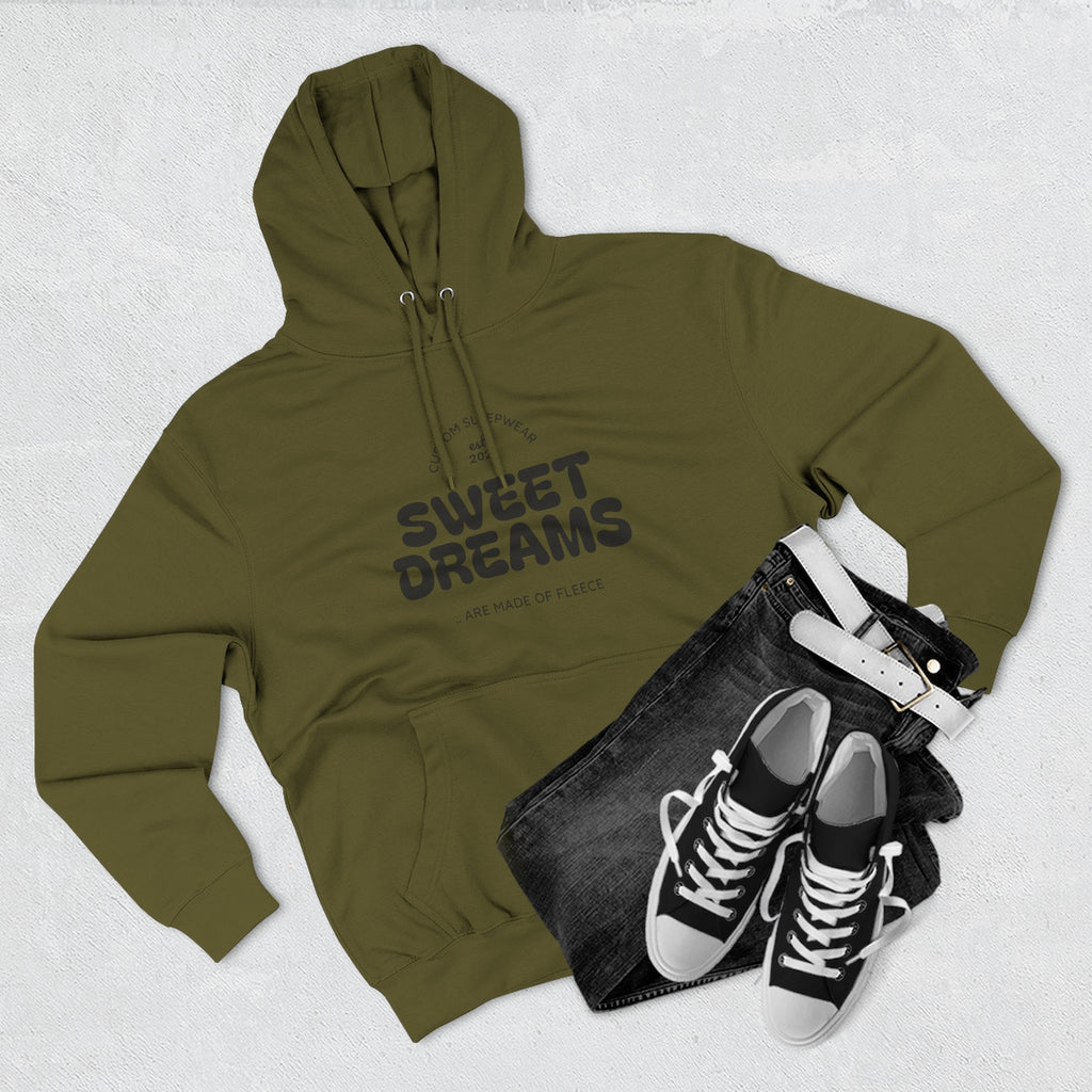Cozy Sweet Dreams Hoodie, Fleece Pullover for Relaxation, Gift for Dreamers, Perfect for Sleepovers, Casual Wear