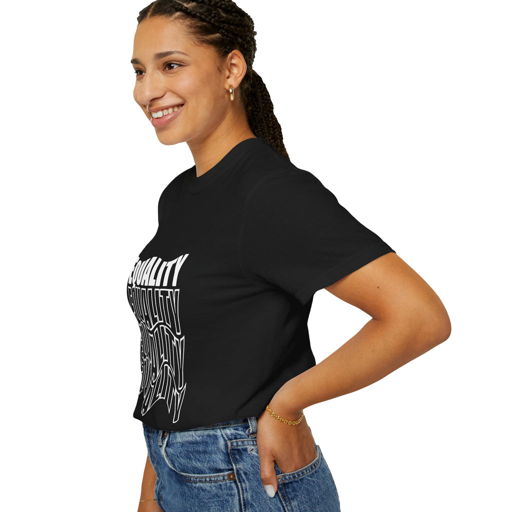 Equality Unisex Garment-Dyed T-shirt | Bold Statement Tee, LGBTQ+ Pride Apparel, Casual Wear, Gift for Activists, Equality Awareness