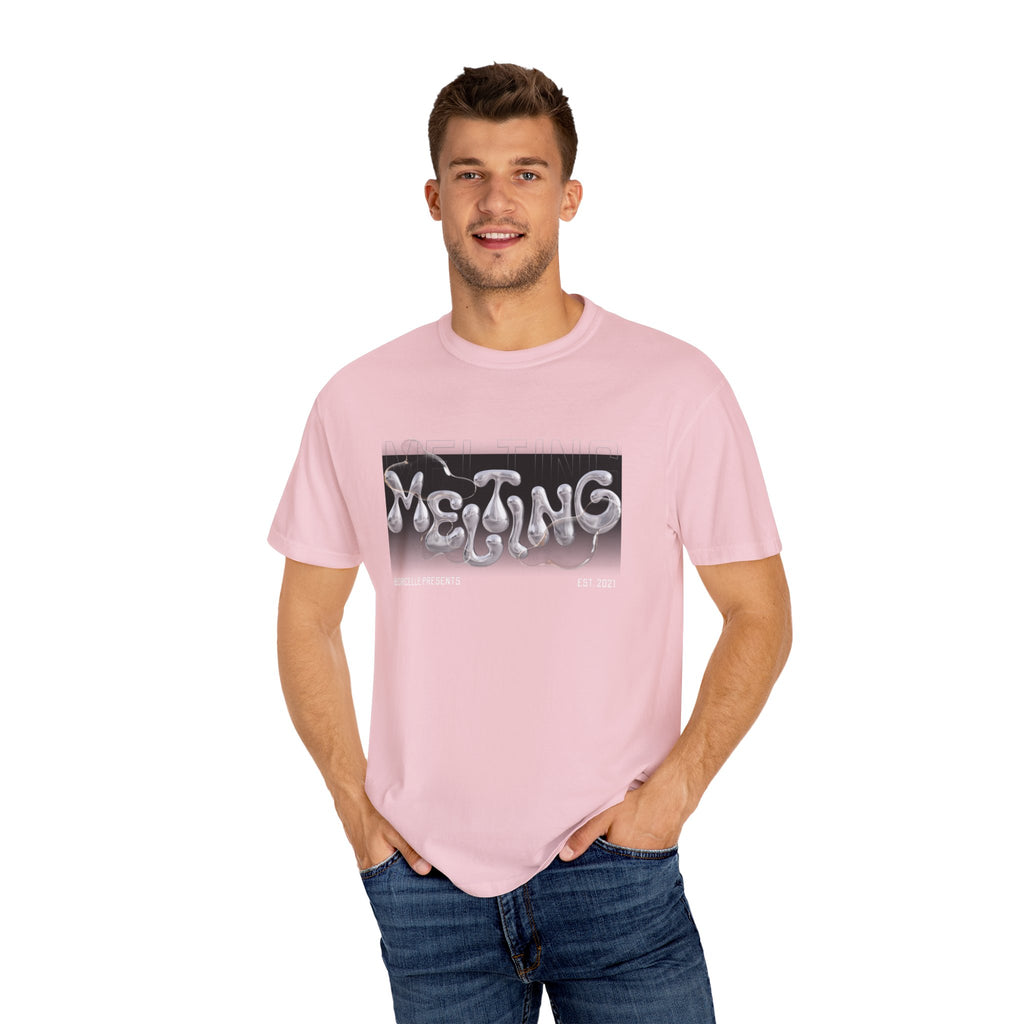 Melting Vibes Unisex Garment-Dyed T-shirt | Cool Graphic Tee for Art Lovers, Trendy Casual Wear, Unique Gift, Summer Style