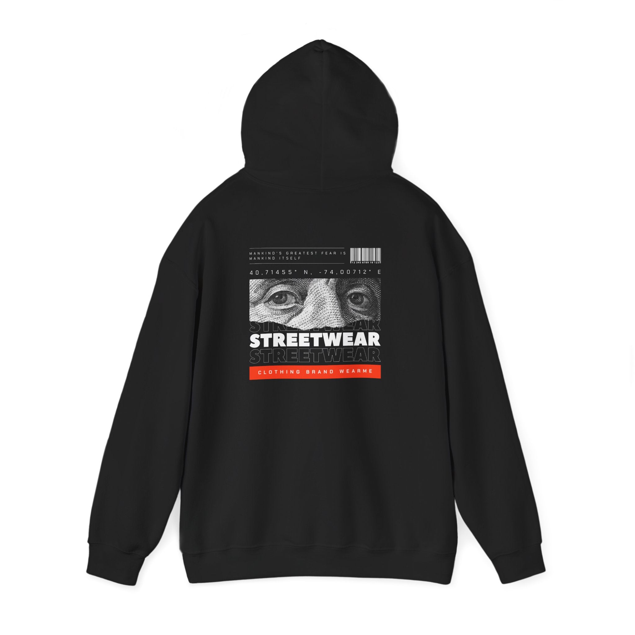 Urban Streetwear Hoodie, Unisex Heavy Blend Sweatshirt, Graphic Pullover, Street Fashion, Casual Wear, Holiday Gift, Cool Outfit