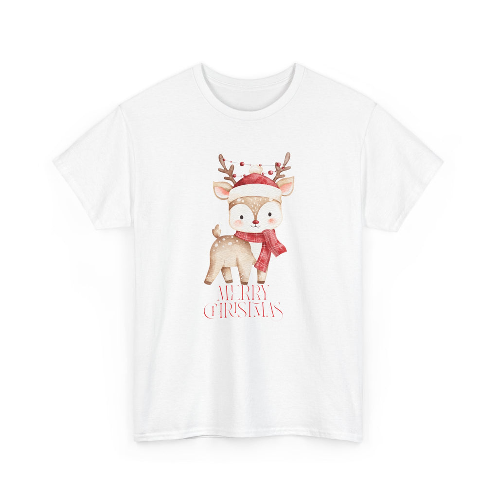 Kids' Cute Reindeer Christmas Tee – Merry Christmas Woodland Holiday Shirt