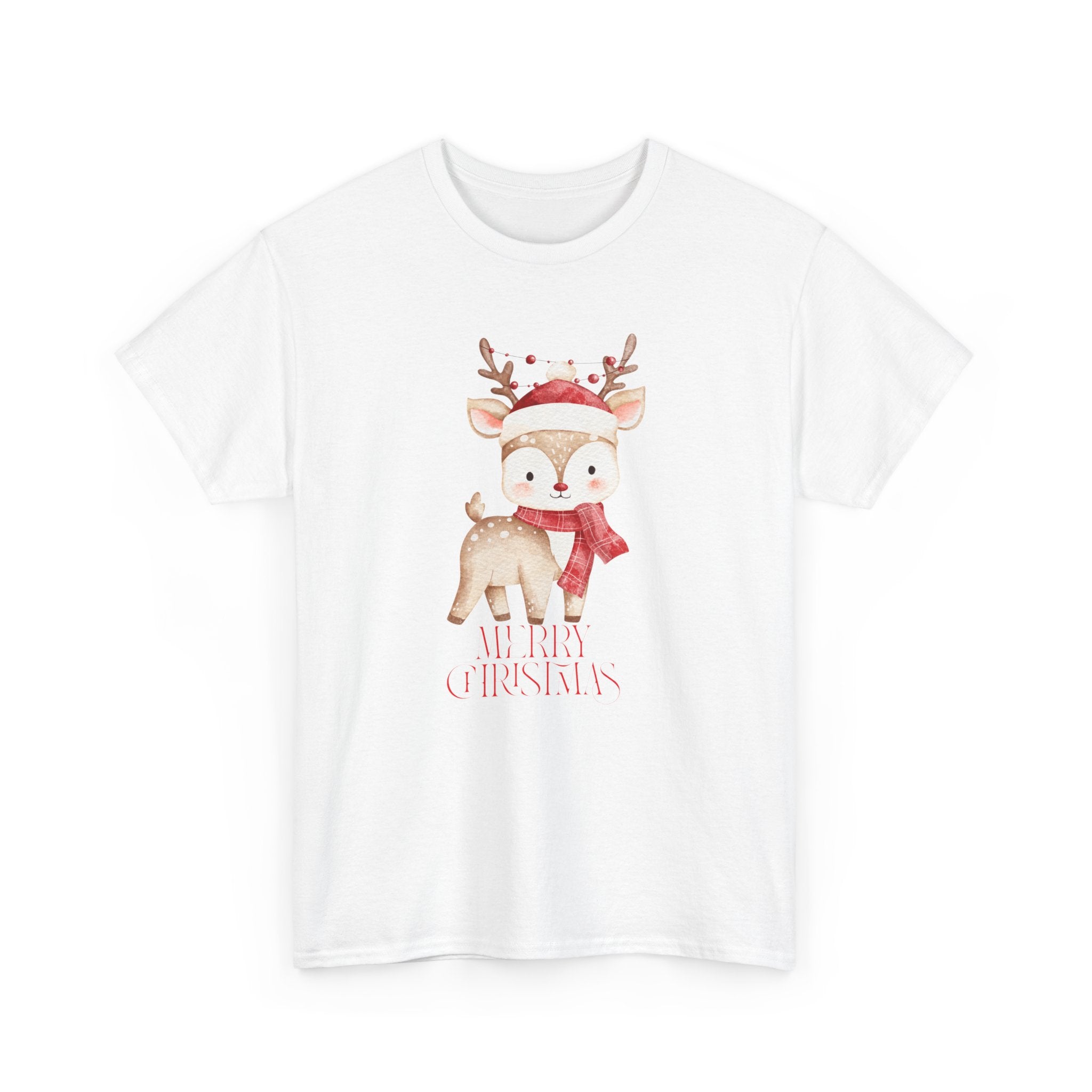 Kids' Cute Reindeer Christmas Tee – Merry Christmas Woodland Holiday Shirt