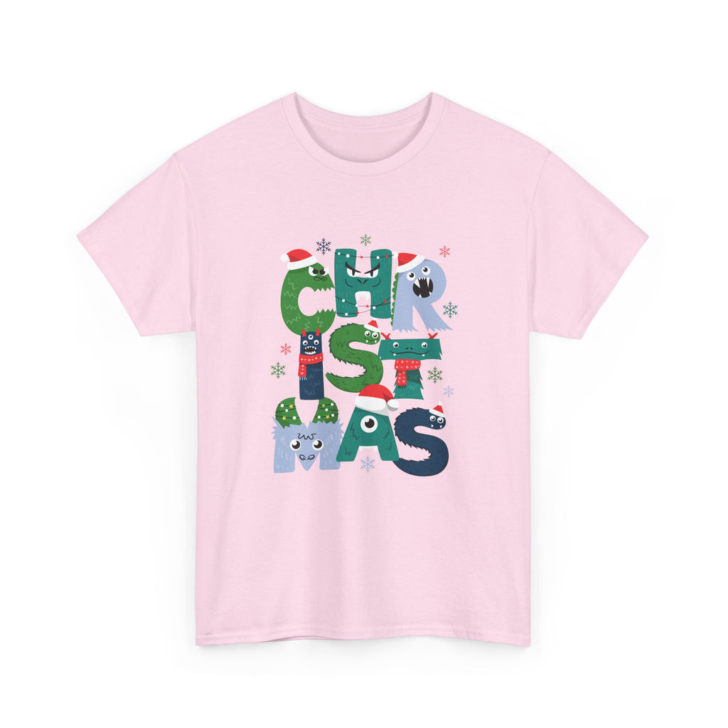 Christmas Graphic Tee — Cute Holiday "CHRISTMAS" Lettering T‑Shirt