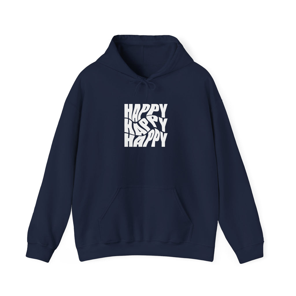 Happy Vibe Unisex Hoodie, Cozy Sweatshirt, Gift for Friends, Casual Wear, Birthday Gift, Everyday Comfort