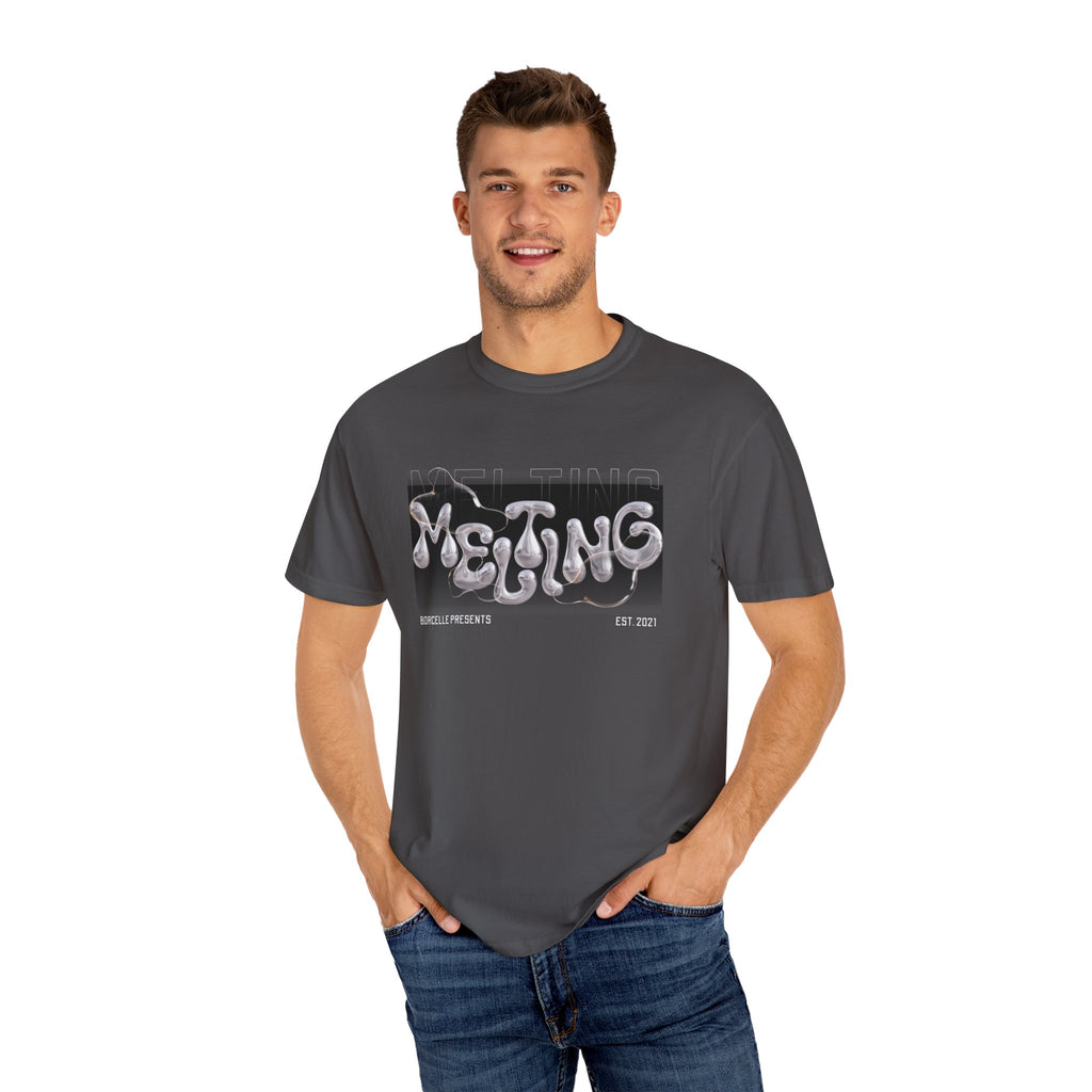 Melting Vibes Unisex Garment-Dyed T-shirt | Cool Graphic Tee for Art Lovers, Trendy Casual Wear, Unique Gift, Summer Style