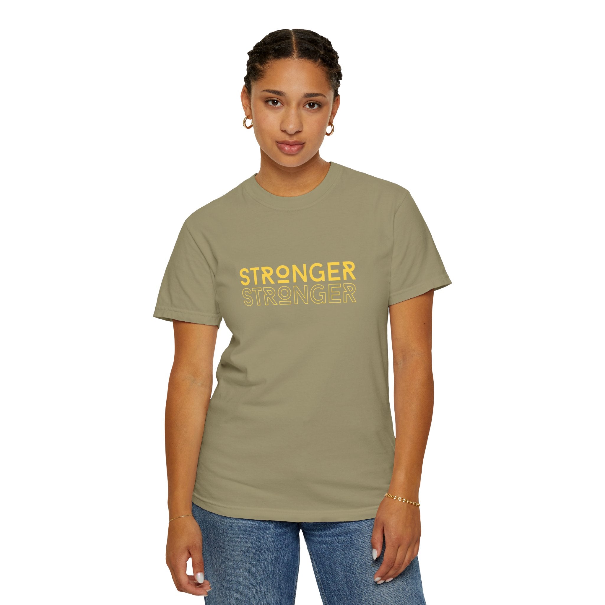 Stronger Unisex Garment-Dyed T-Shirt | Casual Tee, Motivational Shirt, Gift for Fitness Lovers, Summer Style, Everyday Wear