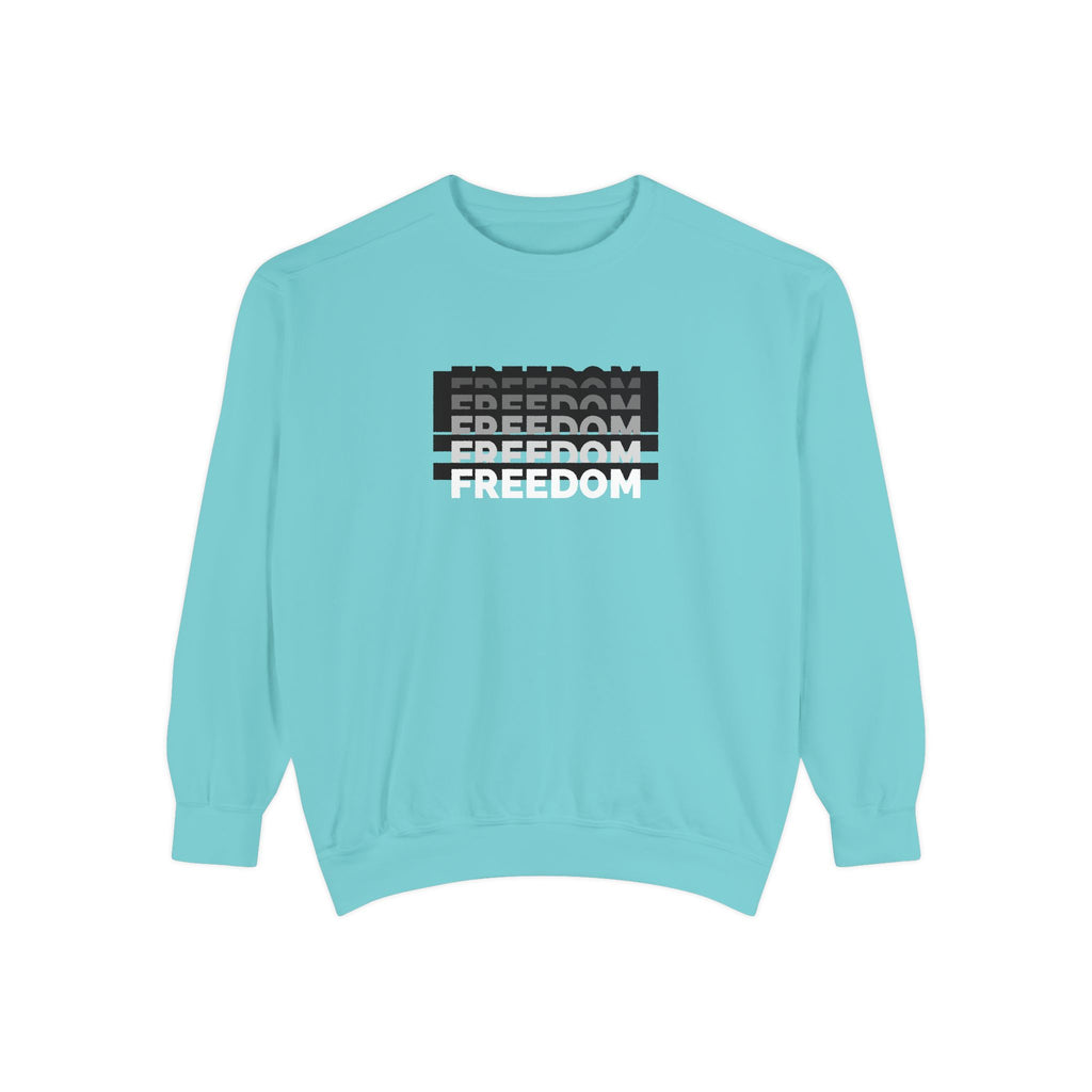 Freedom Unisex Garment-Dyed Sweatshirt - Cozy Casual Wear, Gift for Him/Her, Perfect for Relaxation, Street Style, Everyday Comfort