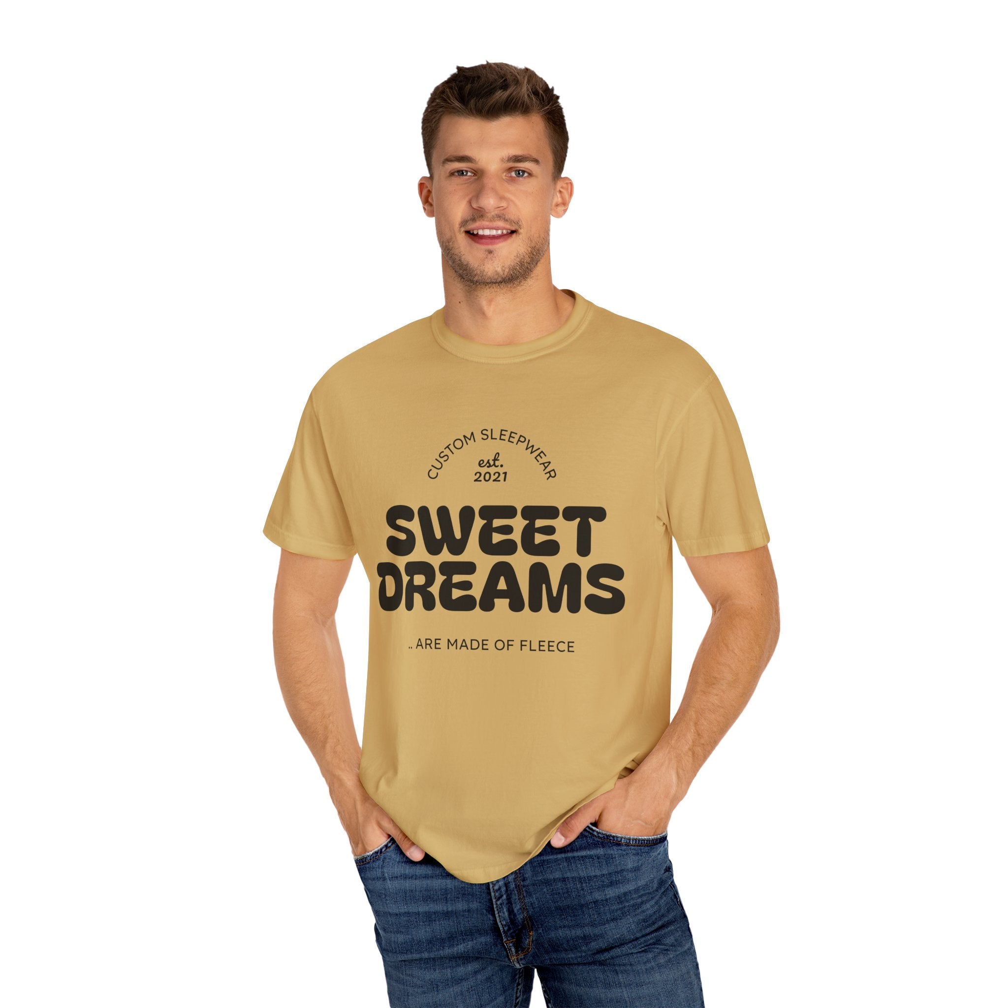 Custom Sweet Dreams T-Shirt, Unisex Sleepwear, Relaxed Fit Tee, Cozy Gift for Sleep Lovers, Lounge Wear, Dreamy Apparel