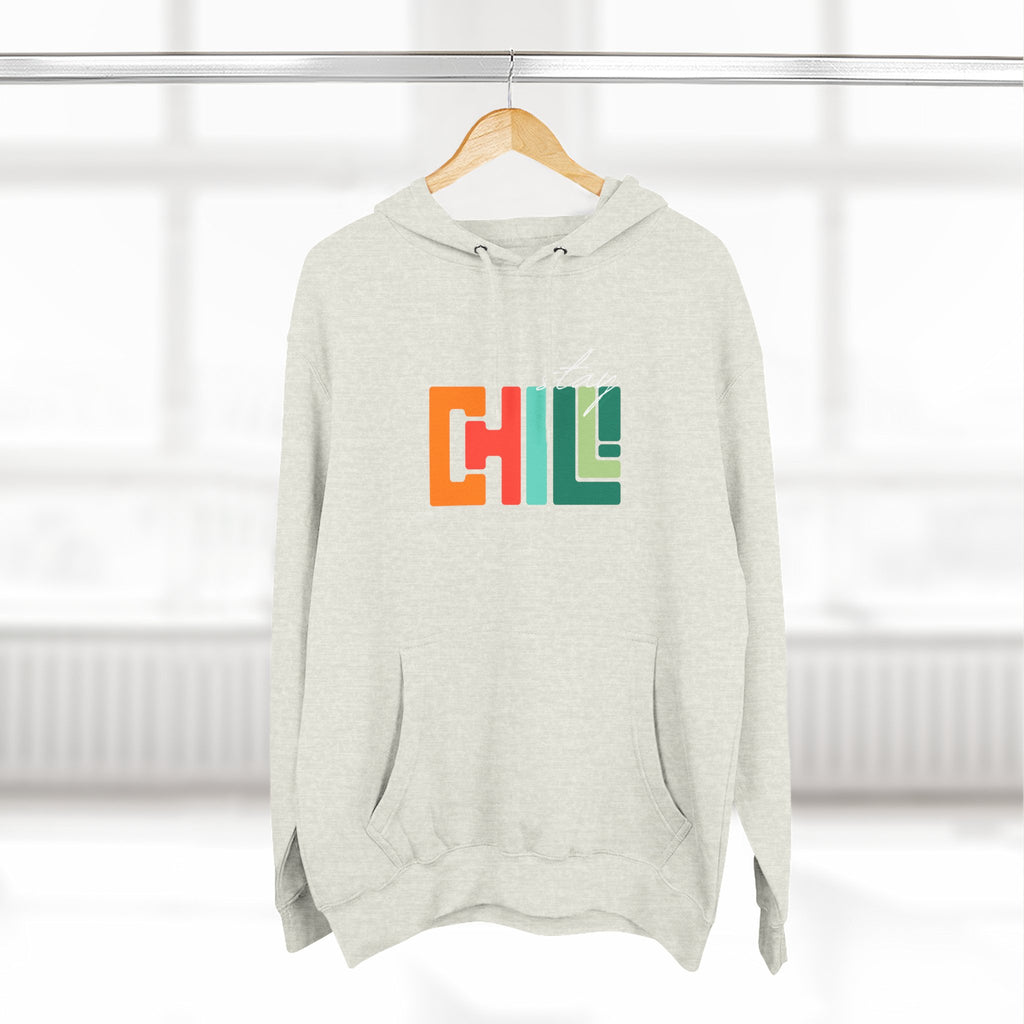 Chill Vibes Three-Panel Fleece Hoodie | Cozy Sweatshirt for Relaxation, Perfect for Gifts, Fashion, and Casual Wear