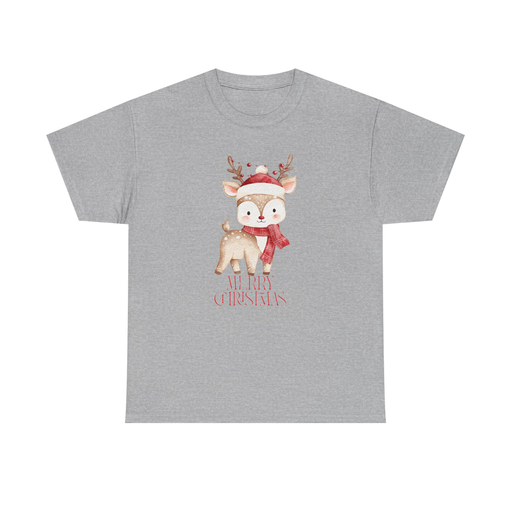 Kids' Cute Reindeer Christmas Tee – Merry Christmas Woodland Holiday Shirt