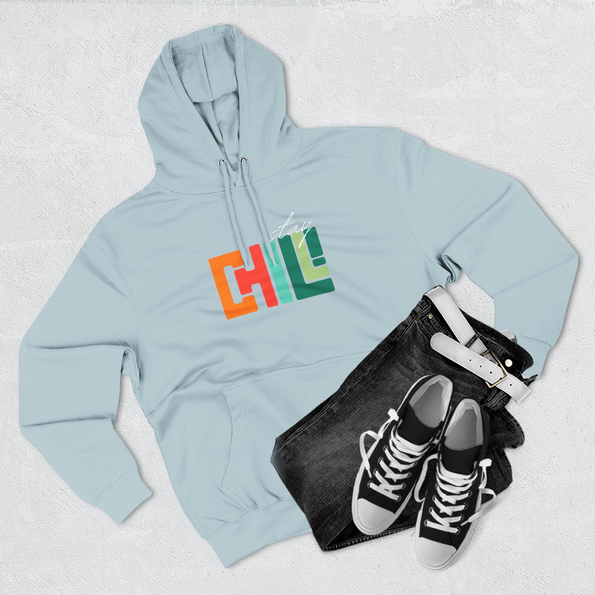 Chill Vibes Three-Panel Fleece Hoodie | Cozy Sweatshirt for Relaxation, Perfect for Gifts, Fashion, and Casual Wear