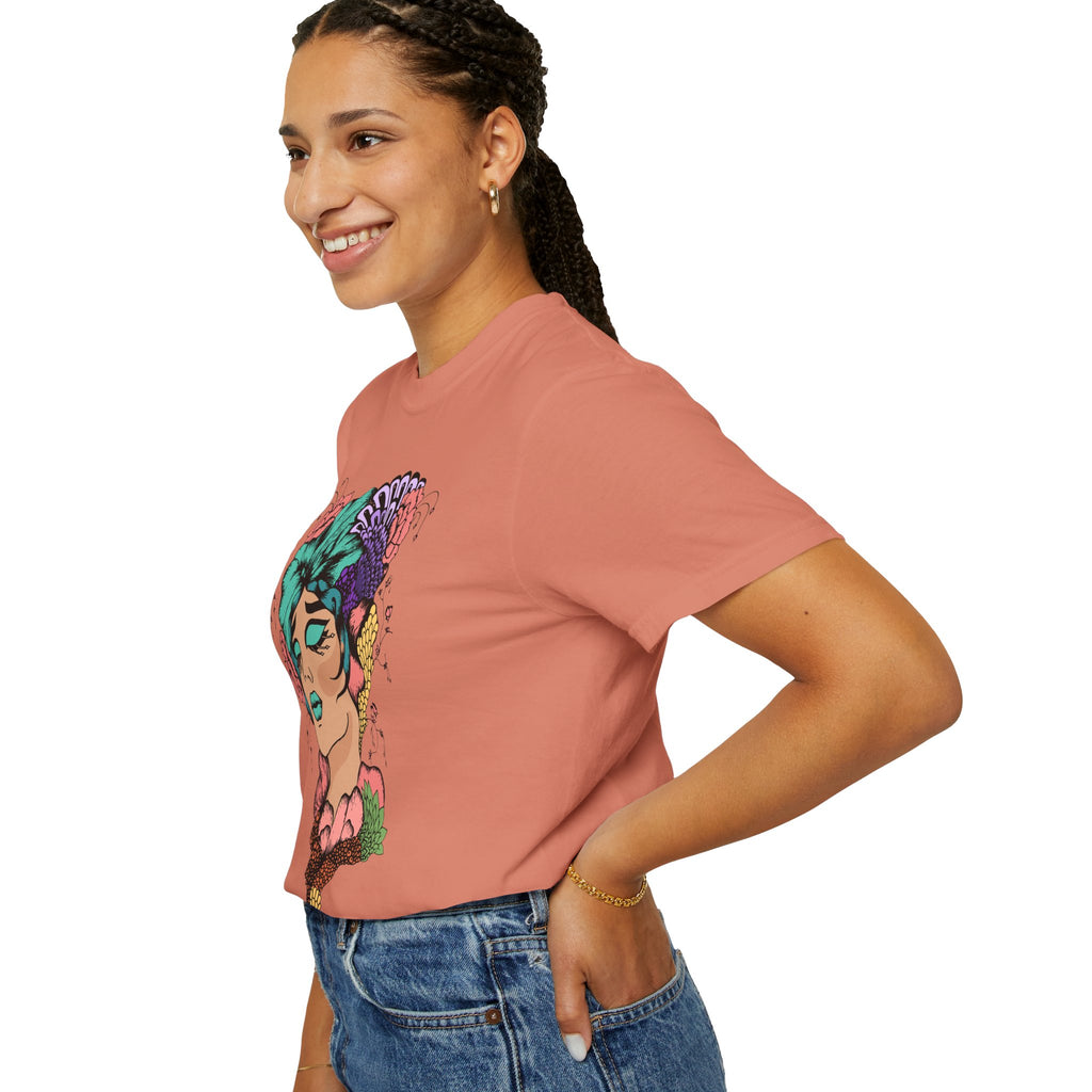 Floral Fantasy T-Shirt | Artistic Graphic Tee for Nature Lovers, Unique Gift, Casual Wear, Eco-Friendly Fashion