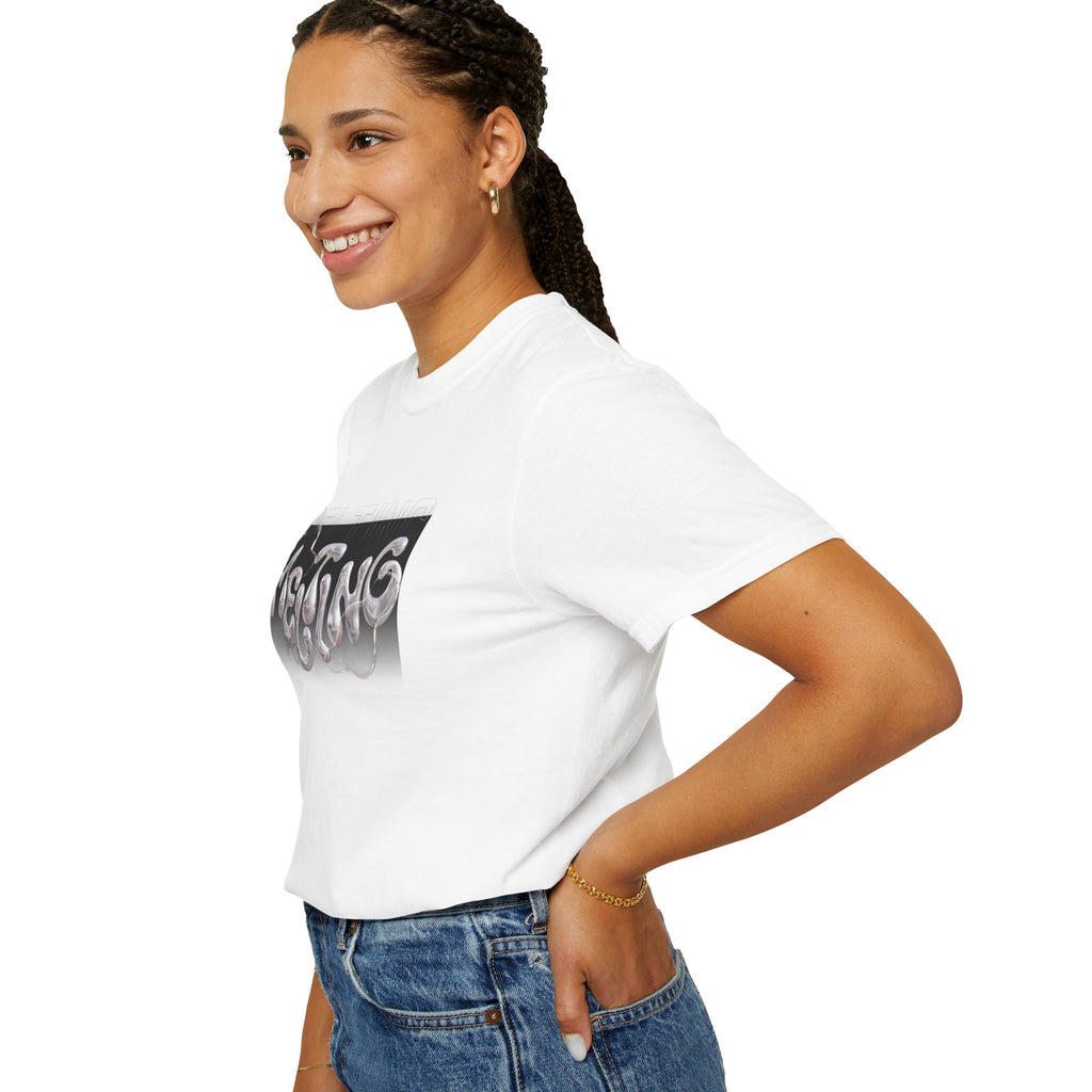 Melting Vibes Unisex Garment-Dyed T-shirt | Cool Graphic Tee for Art Lovers, Trendy Casual Wear, Unique Gift, Summer Style