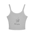 Women's Spaghetti Strap Tank Top, I Love My Way, Casual Summer Wear, Beach Outfit, Graphic Crop Top, Gift for Her