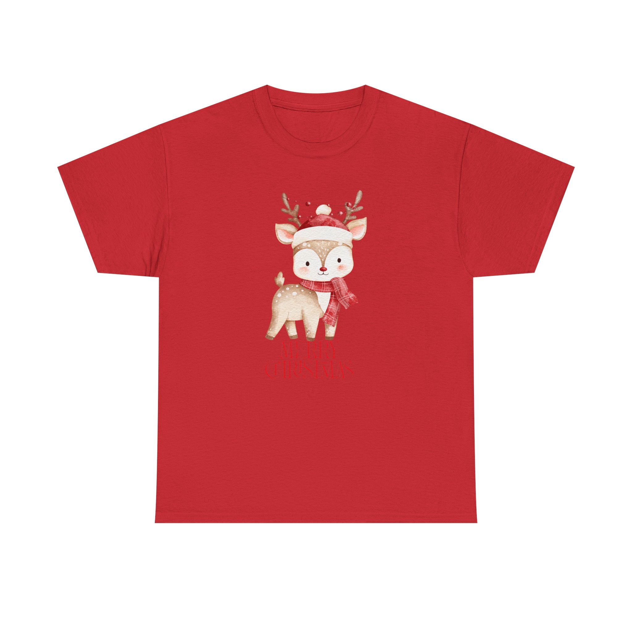 Kids' Cute Reindeer Christmas Tee – Merry Christmas Woodland Holiday Shirt