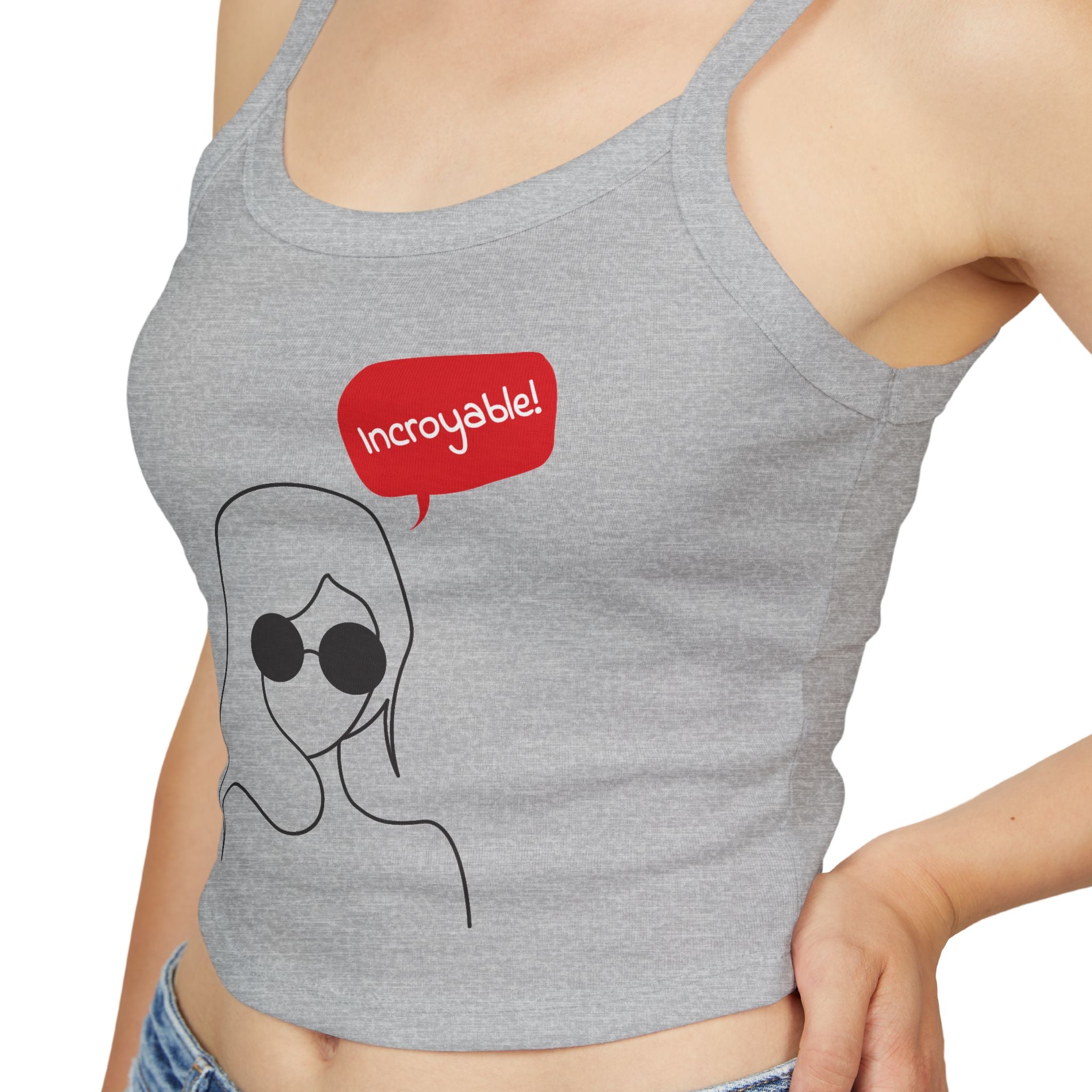 Chic Women's Spaghetti Strap Tank Top - Trendy Summer Apparel, Perfect Gift, Casual Wear, Festival Outfit, Vacation Style